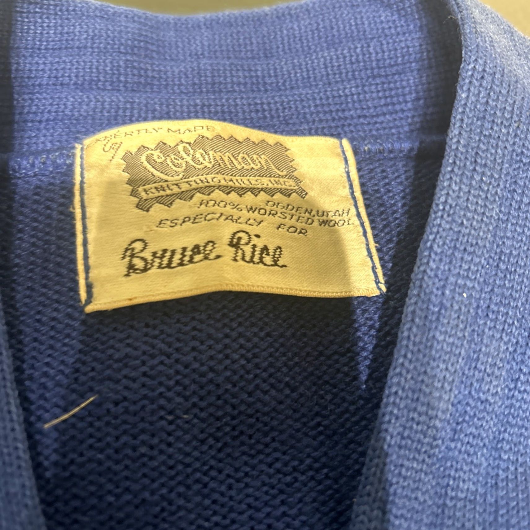 Vintage VINTAGE Royal Blue Coleman Letterman Sweater 70,s Preppy Oxford Dark Academia Style S Royal Blue Letterman Sweater) Size US S / EU 44-46 / 1 - 4 Thumbnail
