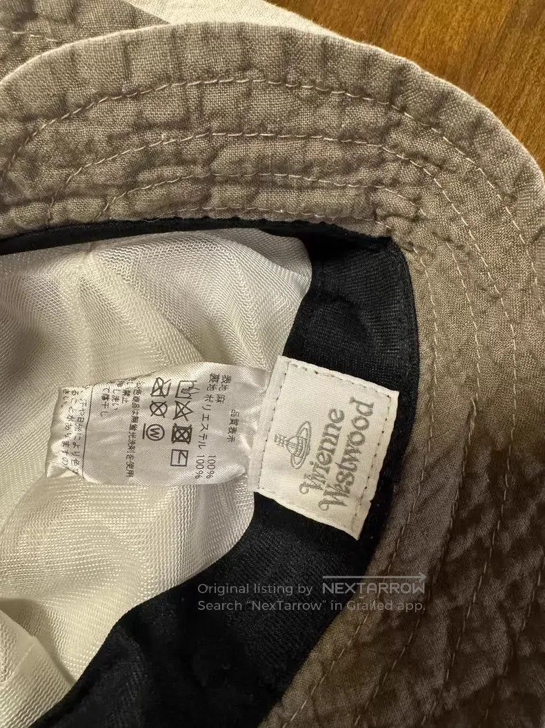 Vivienne Westwood Vivienne Westwood Beige cotton linen newsboy cap bucket ha Size ONE SIZE - 4 Thumbnail