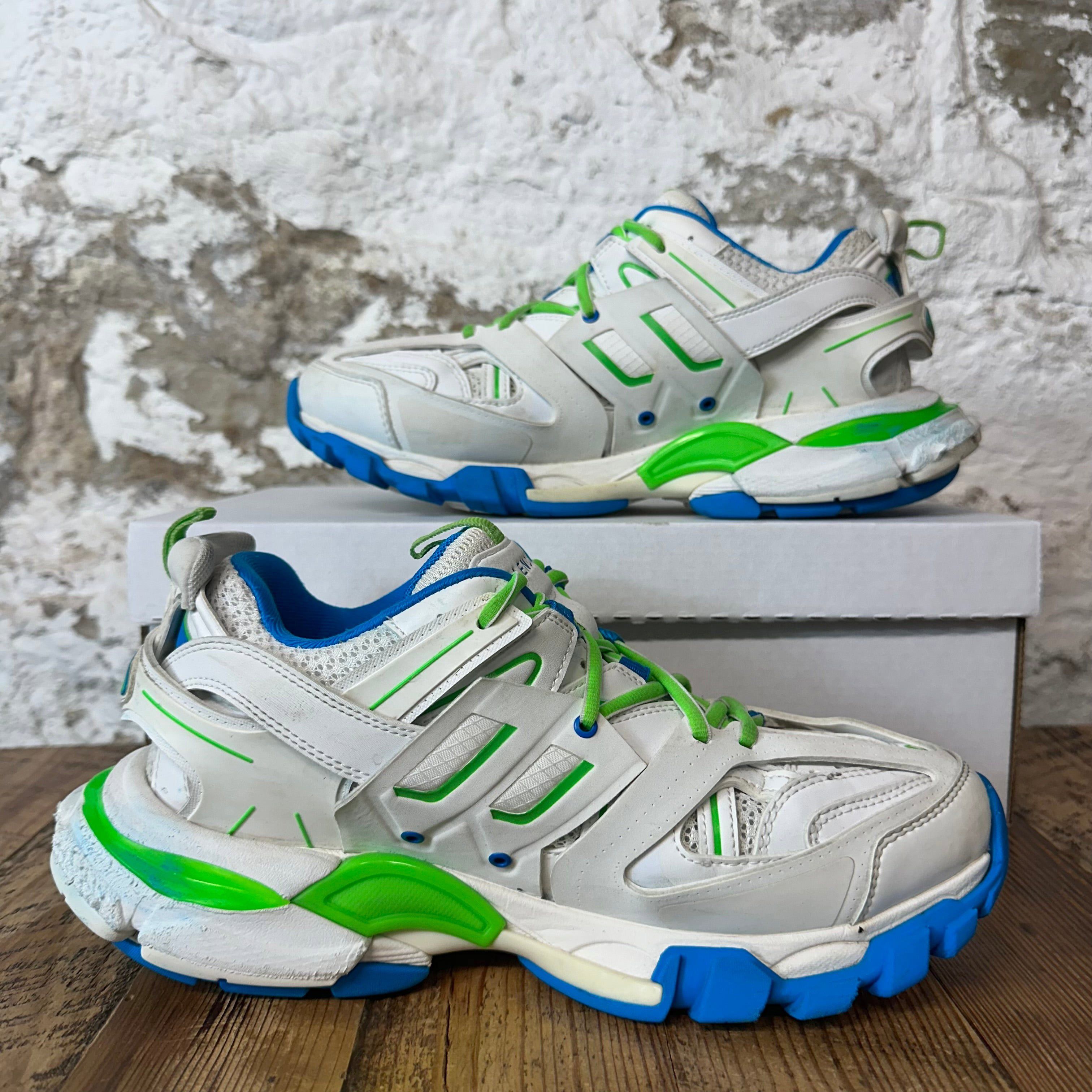 Balenciaga Balenciaga Track Runner White Green Blue Sneaker Sz 7 (40) Size US 7 / EU 40 - 2 Thumbnail