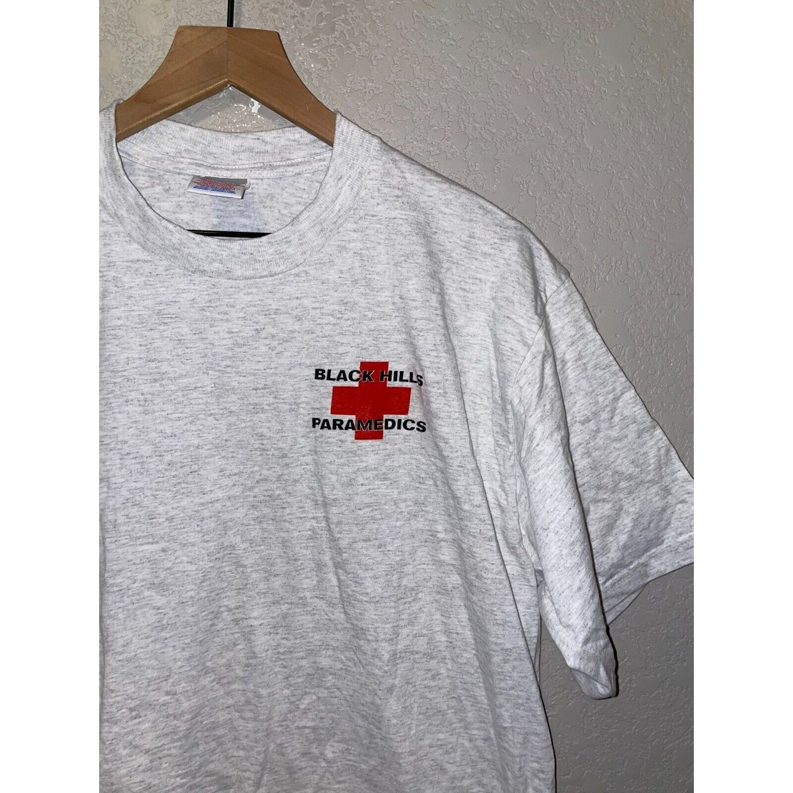 Jerzees Vintage Black Hills Paramedic Shirt Medic Gray Tee VTG 90s L Size US L / EU 52-54 / 3 - 2 Thumbnail