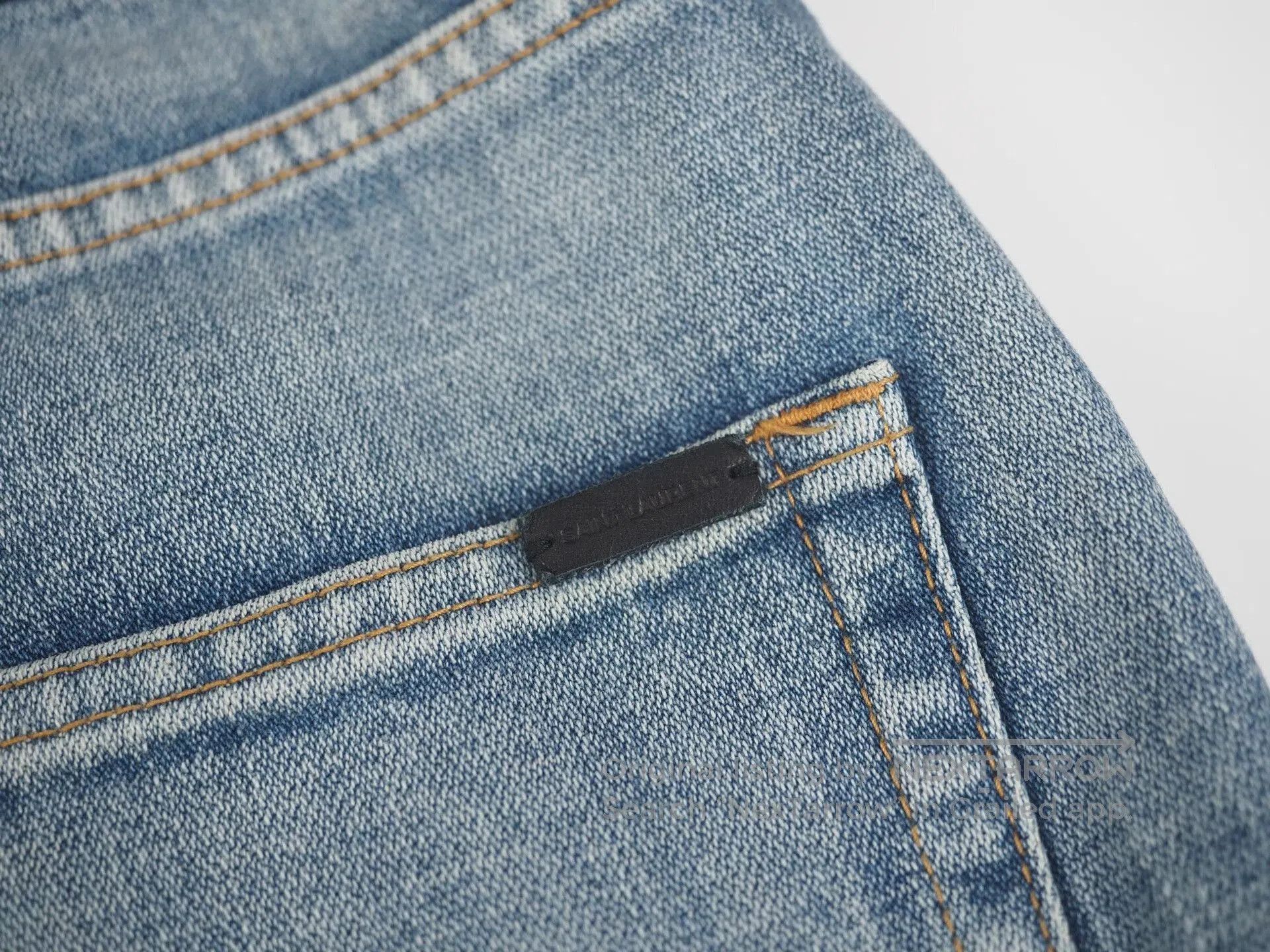 Saint Laurent Paris saint laurent blue washed denim jeans W25. Size 23" - 5 Thumbnail