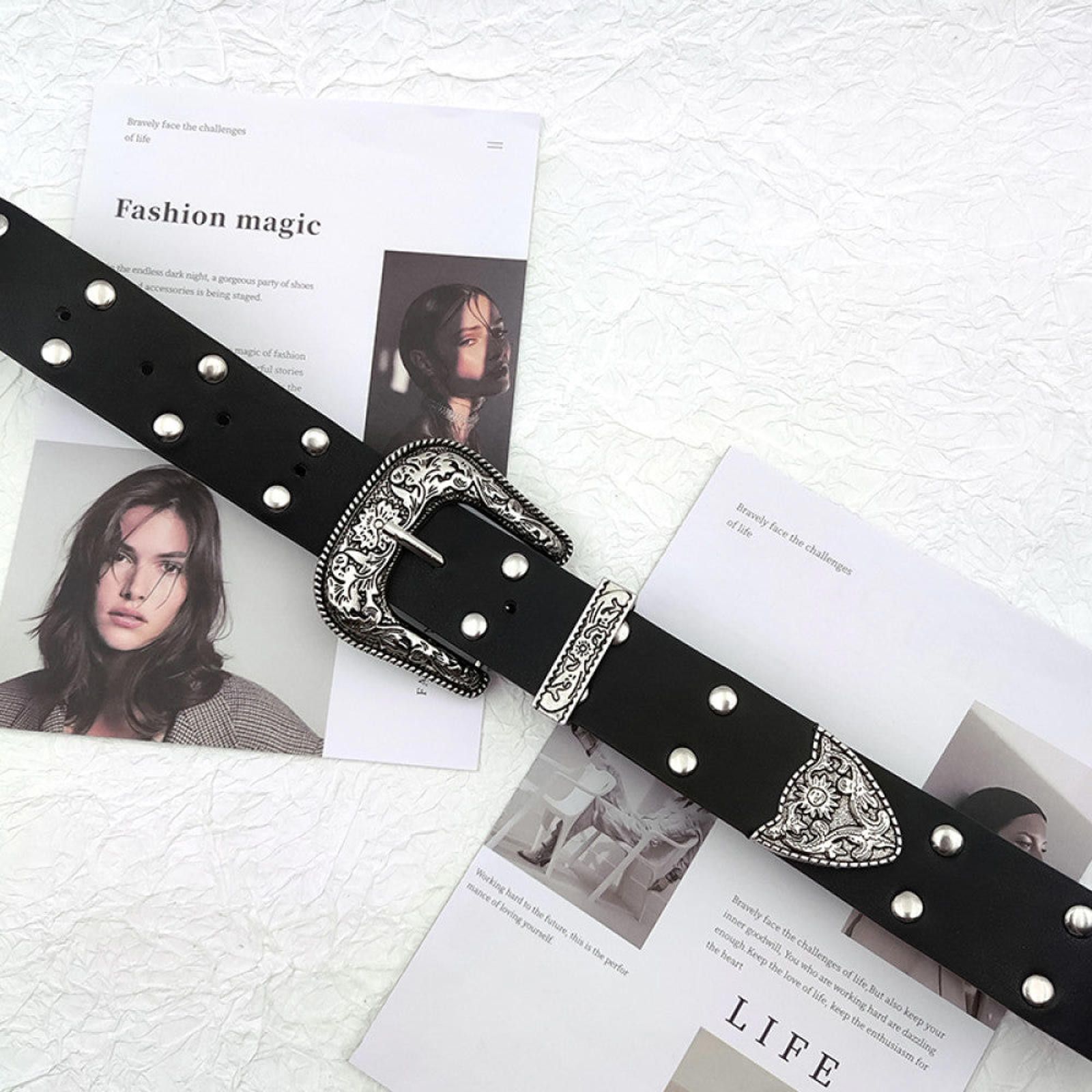 Other Black Studded Belt with Silver Buckle Size ONE SIZE - 8 Thumbnail