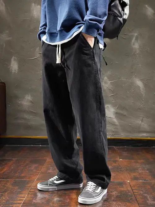 Japanese Brand Minako x Nami Black High Street Vintage Loose Casual Pants Size US 31 - 6 Thumbnail