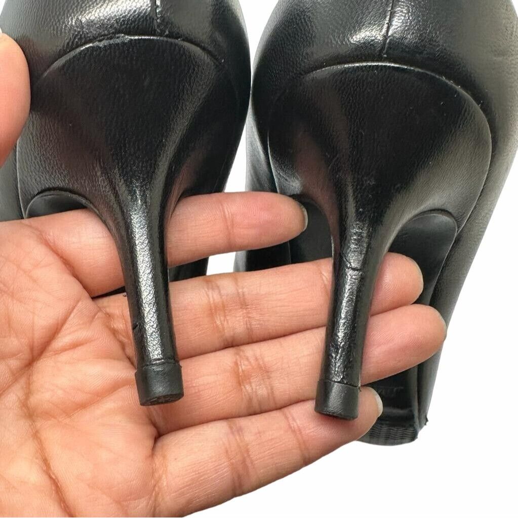 Jimmy Choo ⭐ Jimmy Choo Women's Pumps Sz 7 37 Black Leather Almond Toe Size US 7 / IT 37 - 11 Thumbnail