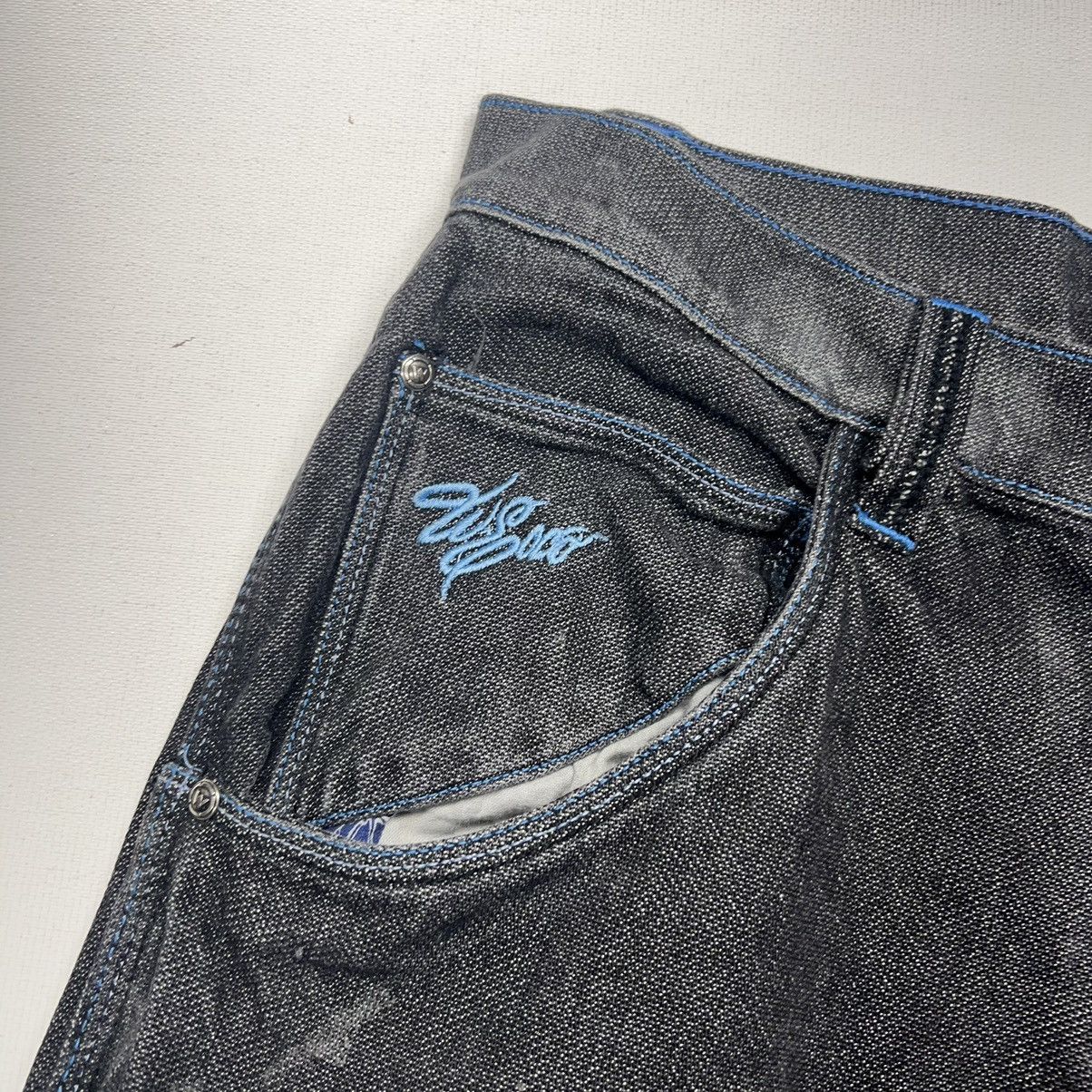 Ecco × Vintage VTG Willie Esco Jeans Grey Denim Duns Faded Baggy Y2K Size US 32 / EU 48 - 10 Thumbnail
