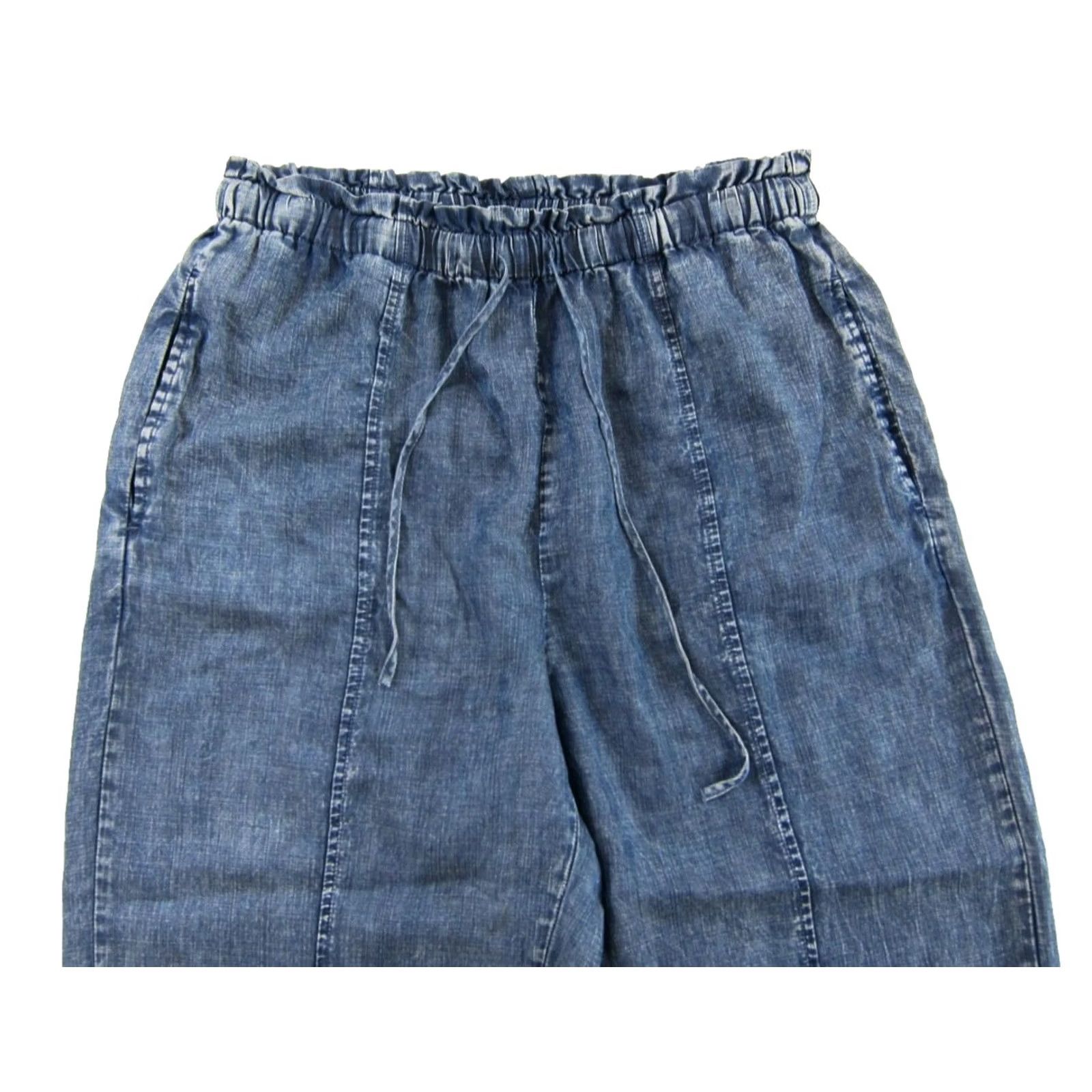 Denime Jane + Delancey 100% Lyocell Denim Blue Pocket Elastic Waist Jogger Pant Large Size 36" / US 14 / IT 50 - 4 Thumbnail