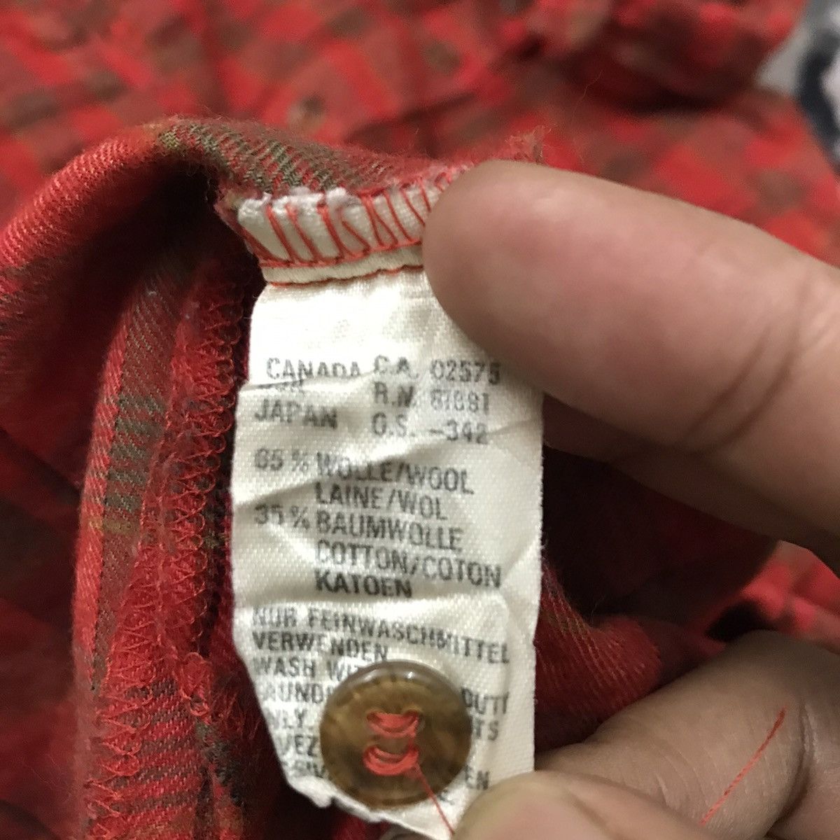 Designer × Escada × Japanese Brand Vintage 90s Escada Wool Pullover Flanel Shirt Button Up Size S / US 4 / IT 40 - 8 Thumbnail