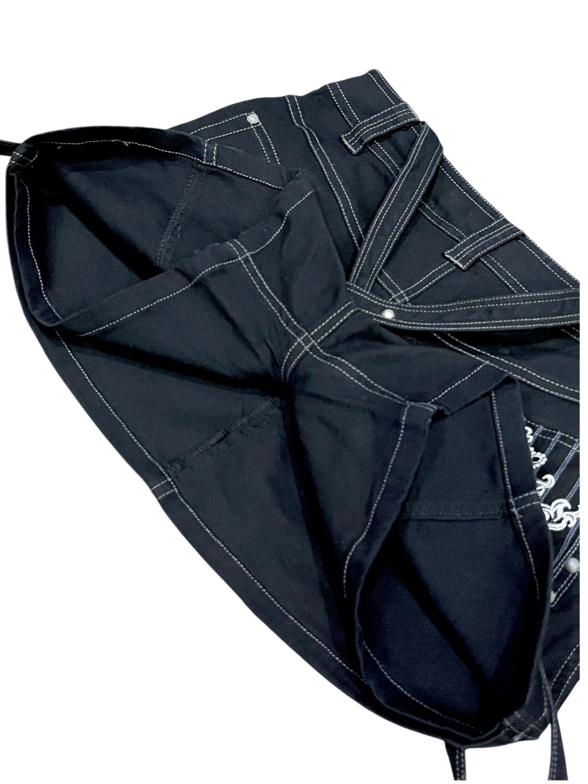 Tribal Streetwear ALGONQUINS Punk Bondage Studded Hybrid Mini Skirt Hot Pants Size 30" / US 8 / IT 44 - 12 Thumbnail