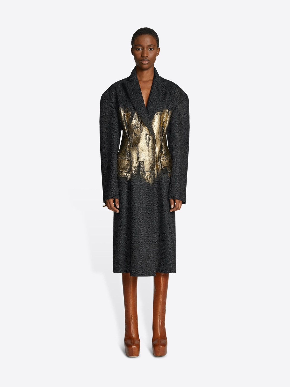 Dries Van Noten Dries Van Noten FW23 Hand Painted Foil Coat Size S / US 4 / IT 40 - 8 Thumbnail