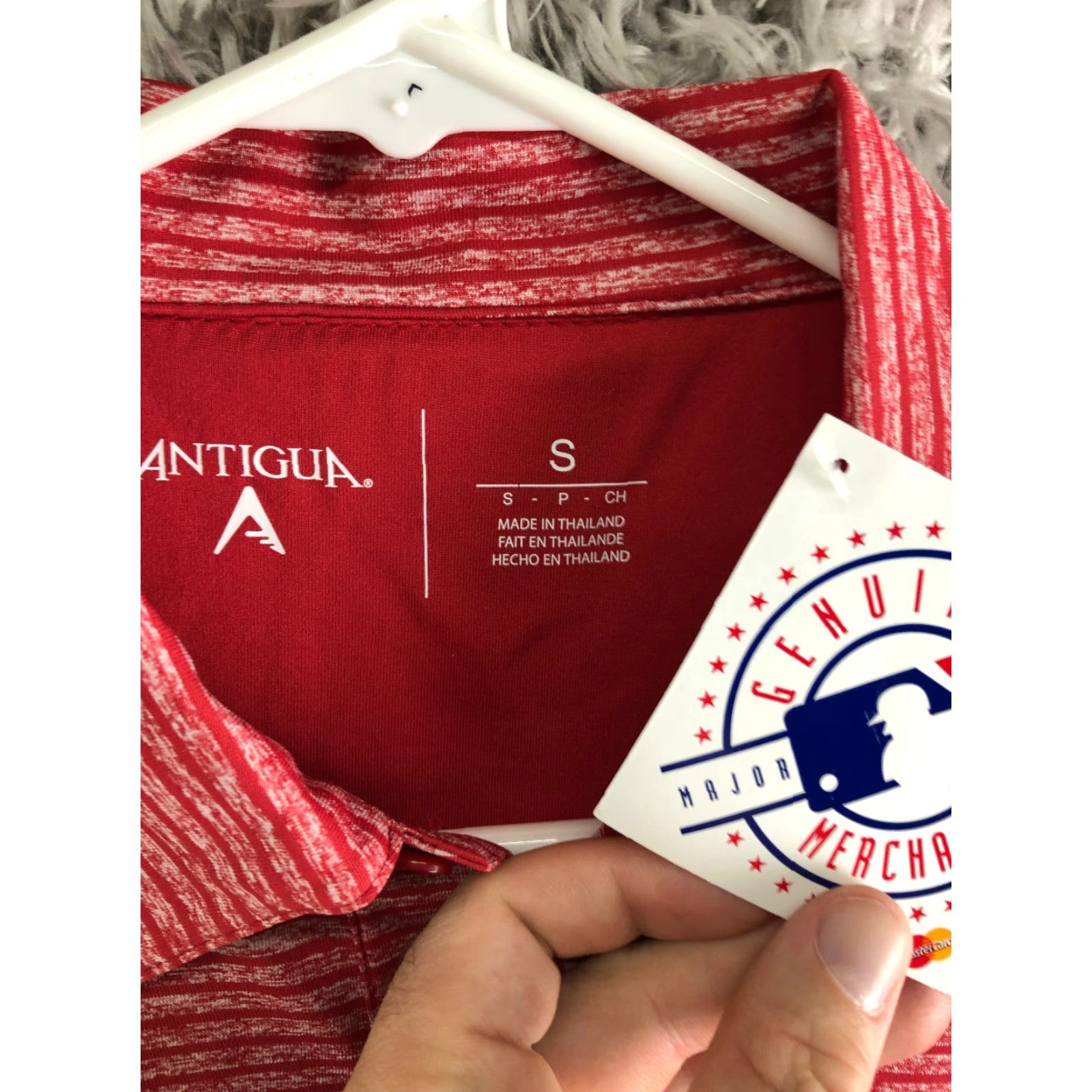 Vintage Antigua Polo Shirt Short Sleeve Mens Small Red Texas Rangers Logo Polo Shirt Men S Red Antigua Polo Shirt Texas Rangers Baseball Size US S / EU 44-46 / 1 - 7 Thumbnail