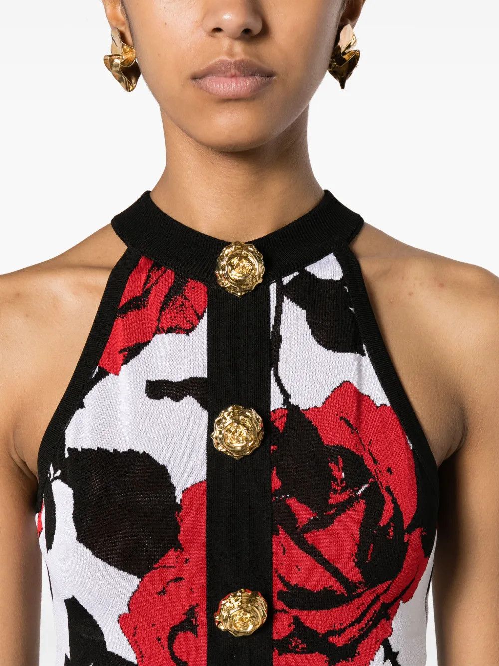 Balmain o1y0625 Crop Top in Multicolor Size M / US 6-8 / IT 42-44 - 2 Thumbnail