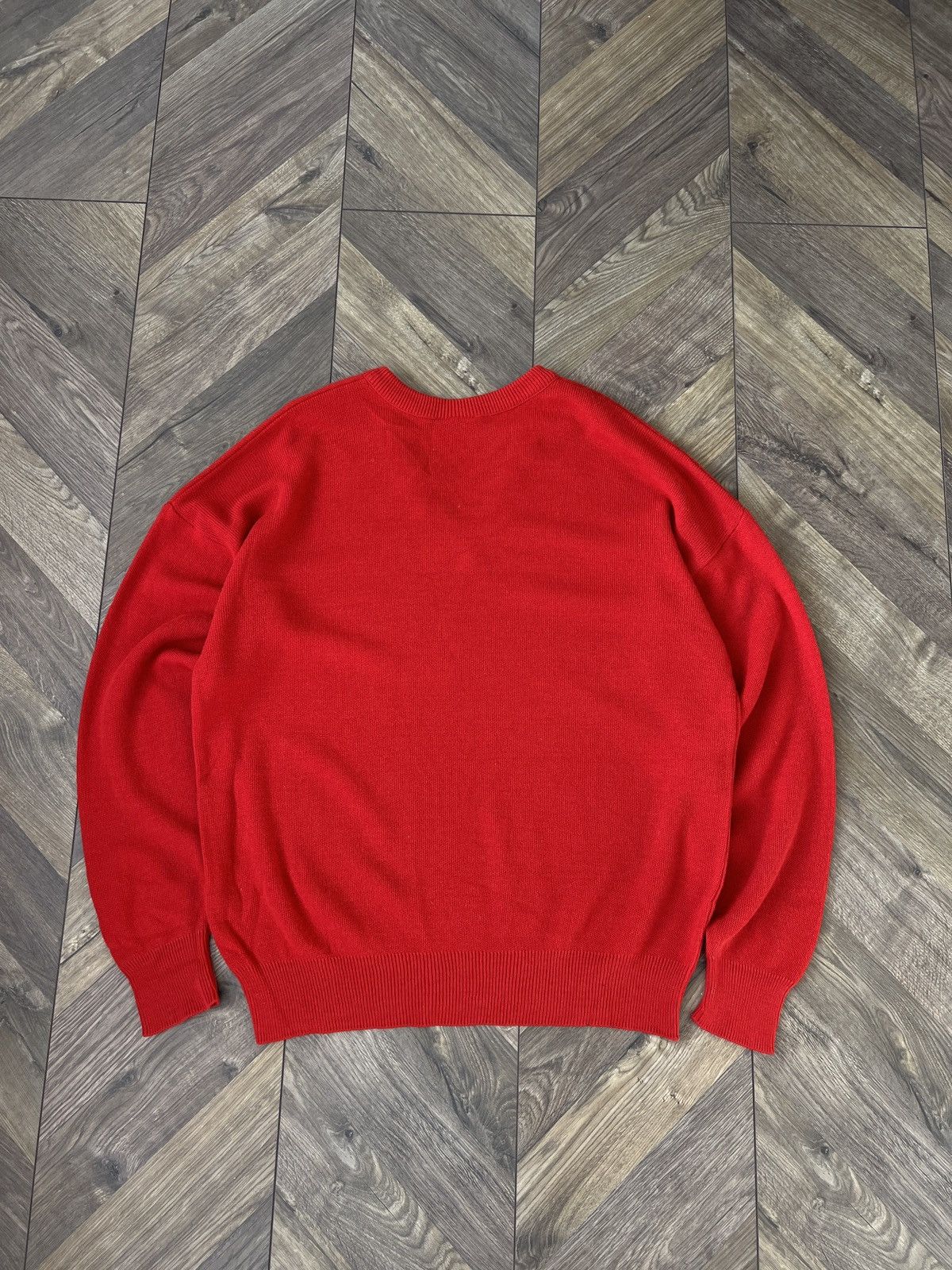 Designer × Lacoste × Vintage Vintage Lacoste V-neck knitted sweater Size US L / EU 52-54 / 3 - 15 Thumbnail