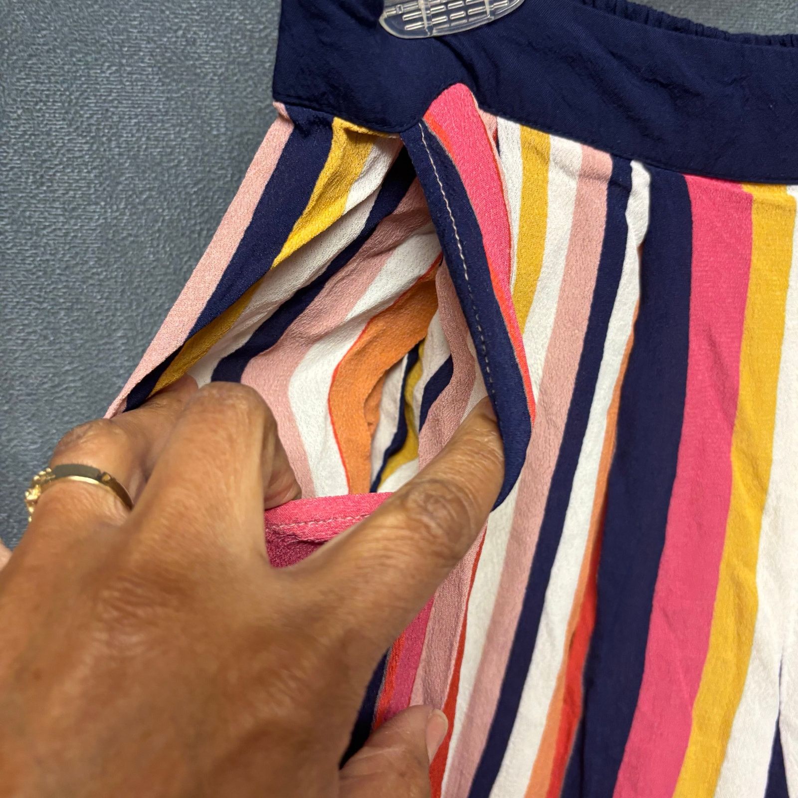 Anthropologie Blank London Pants Anthropologie Wide Leg Stripe Flowy Size 30" / US 8 / IT 44 - 3 Thumbnail