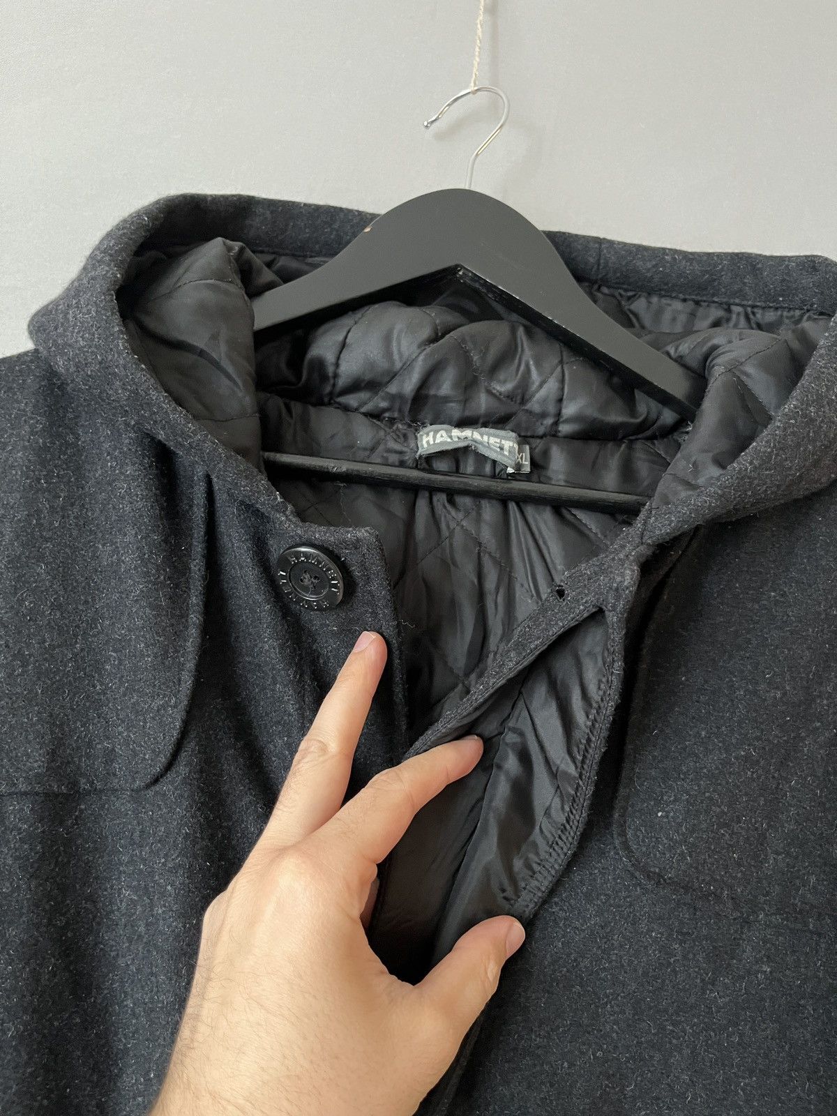 Katharine Hamnett London Katharine Hamnett Heavy Wool Gray Overcoat Duffle Coat Size US XL / EU 56 / 4 - 9 Thumbnail