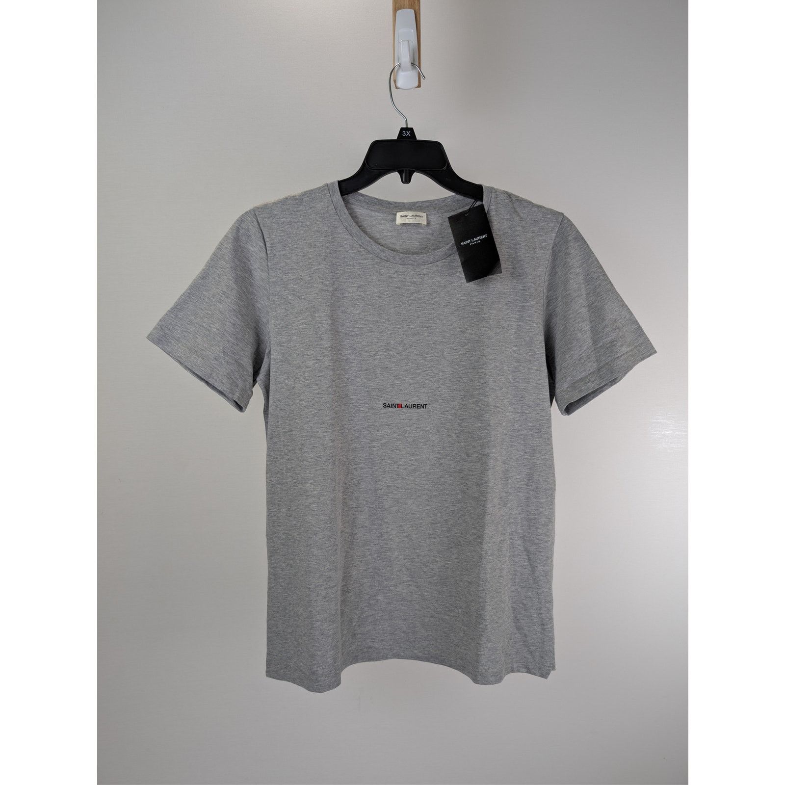 Saint Laurent Paris o1rshd1 Jersey Imprime Saint Laurent T-Shirt in Grey Size US M / EU 48-50 / 2 - 7 Thumbnail