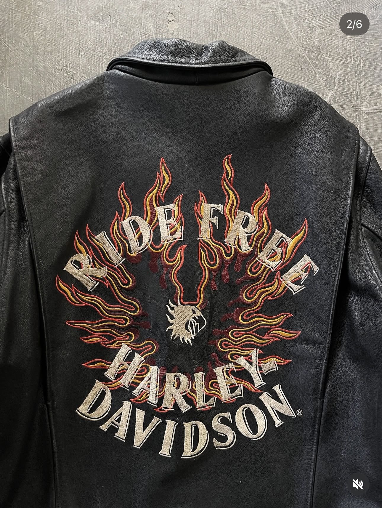 Harley Davidson RARE : Harley Ride Free Flame Racer Leather Jacket Size US L / EU 52-54 / 3 - 2 Thumbnail
