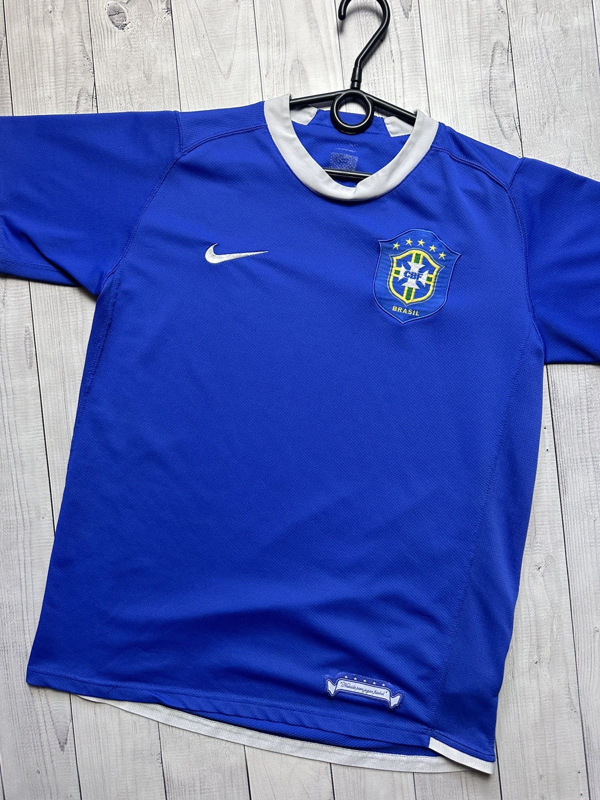 Nike × Vintage Vintage Nike Brazil soccer jersey size S blue Brasil Size US S / EU 44-46 / 1 - 2 Thumbnail