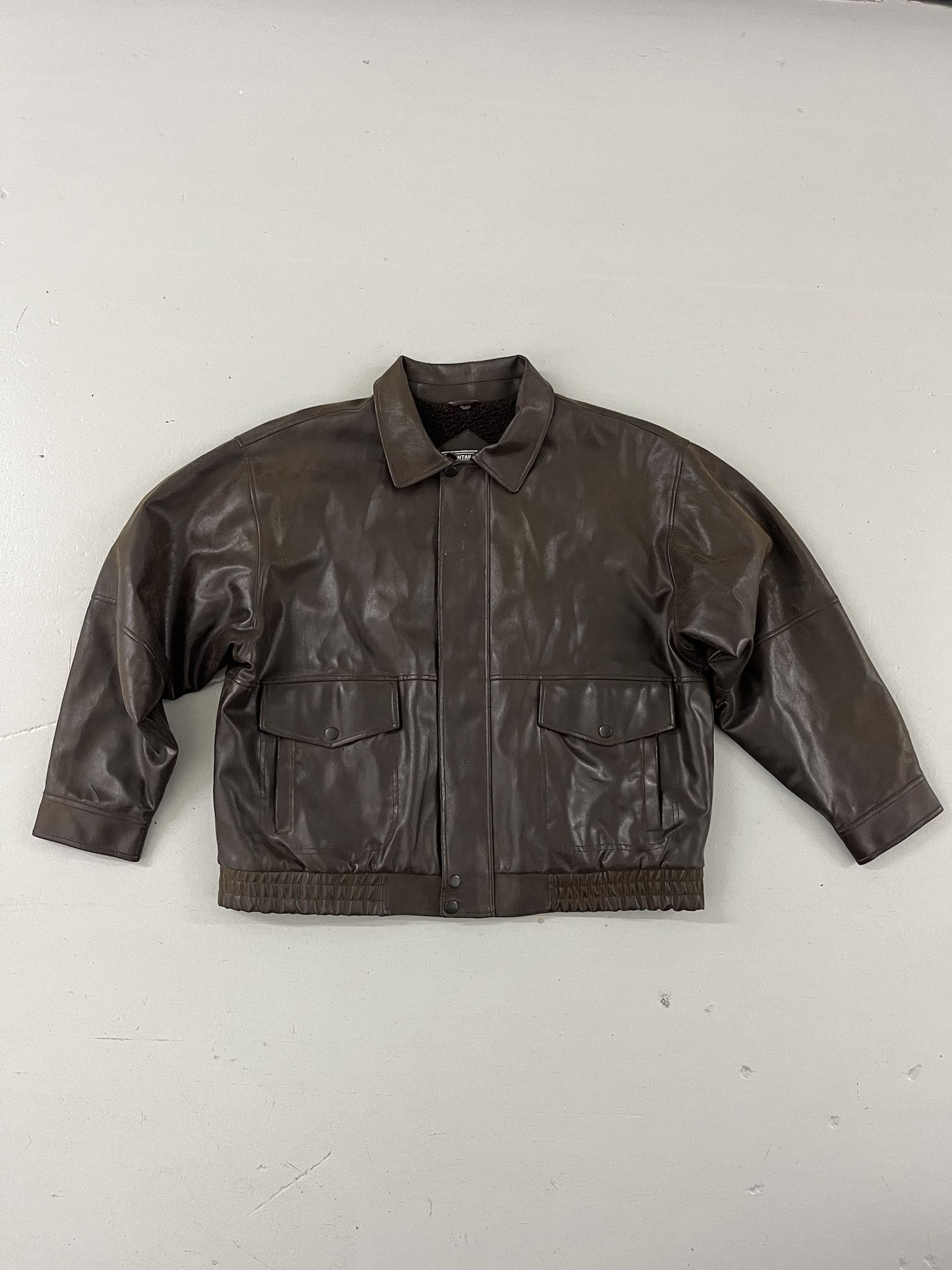 Leather Vintage Leather Jacket 90s Sherpa Lined Mountain Club Leather Coat Size XL Size US XL / EU 56 / 4 - 1 Thumbnail