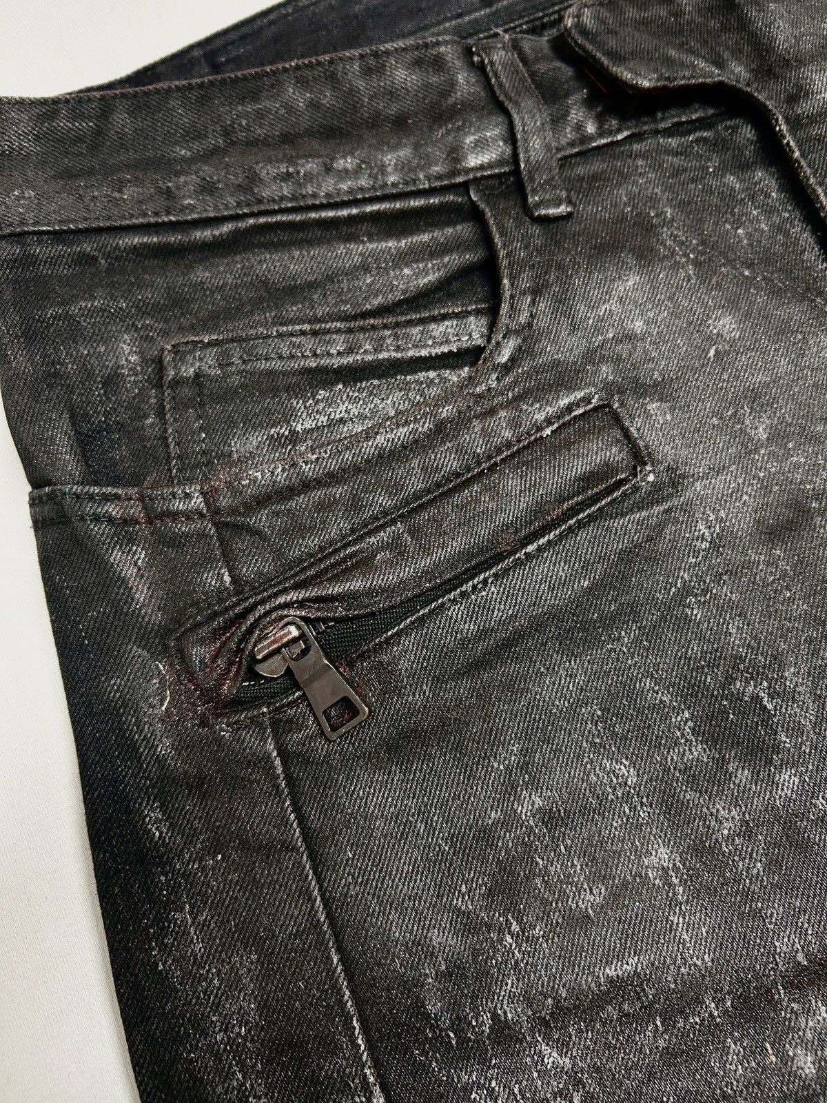 Balmain SS2014 Banana Cut Waxed Denim Size US 32 / EU 48 - 5 Thumbnail