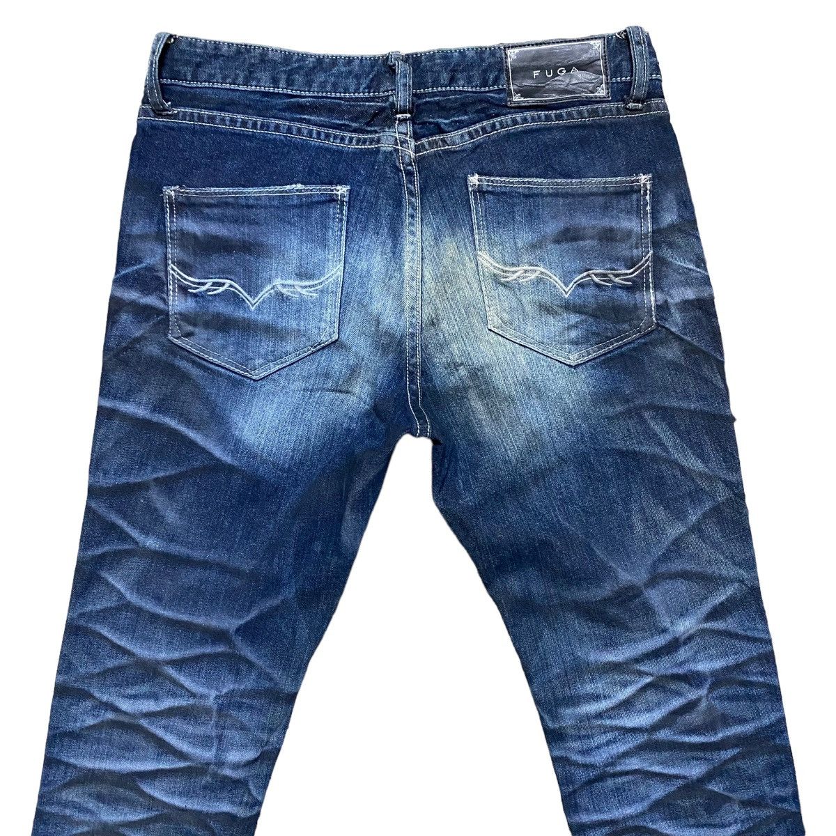 GOSTAR DE FUGA Fuga Waxed Denim Flare Jeans Slim Size US 30 / EU 46 - 11 Thumbnail
