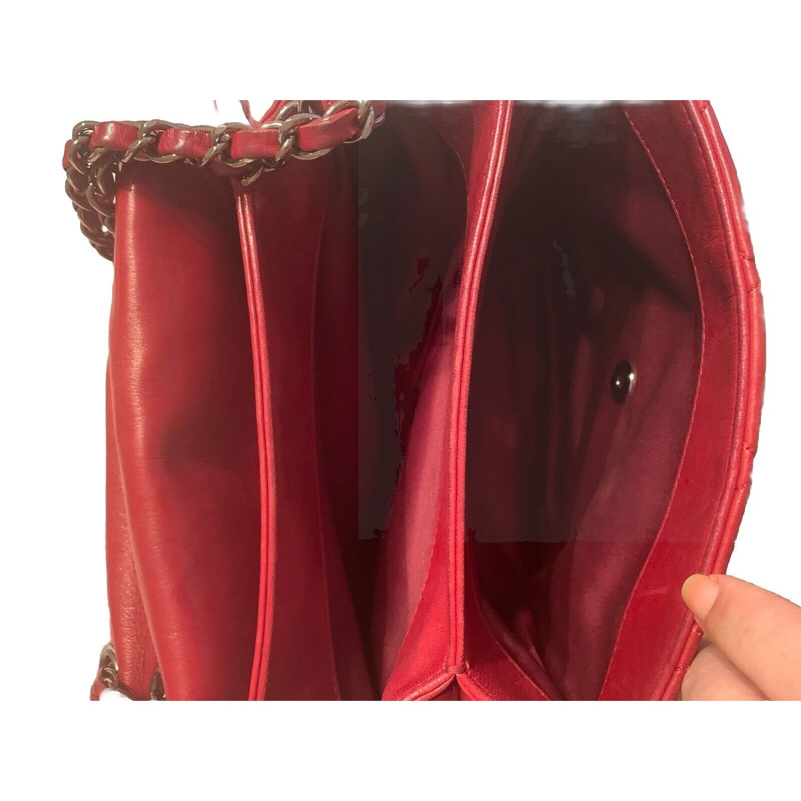 Chanel CHANEL ACCORDION FLAP BAG Burgundy In Quilted Leather Size ONE SIZE - 4 Thumbnail