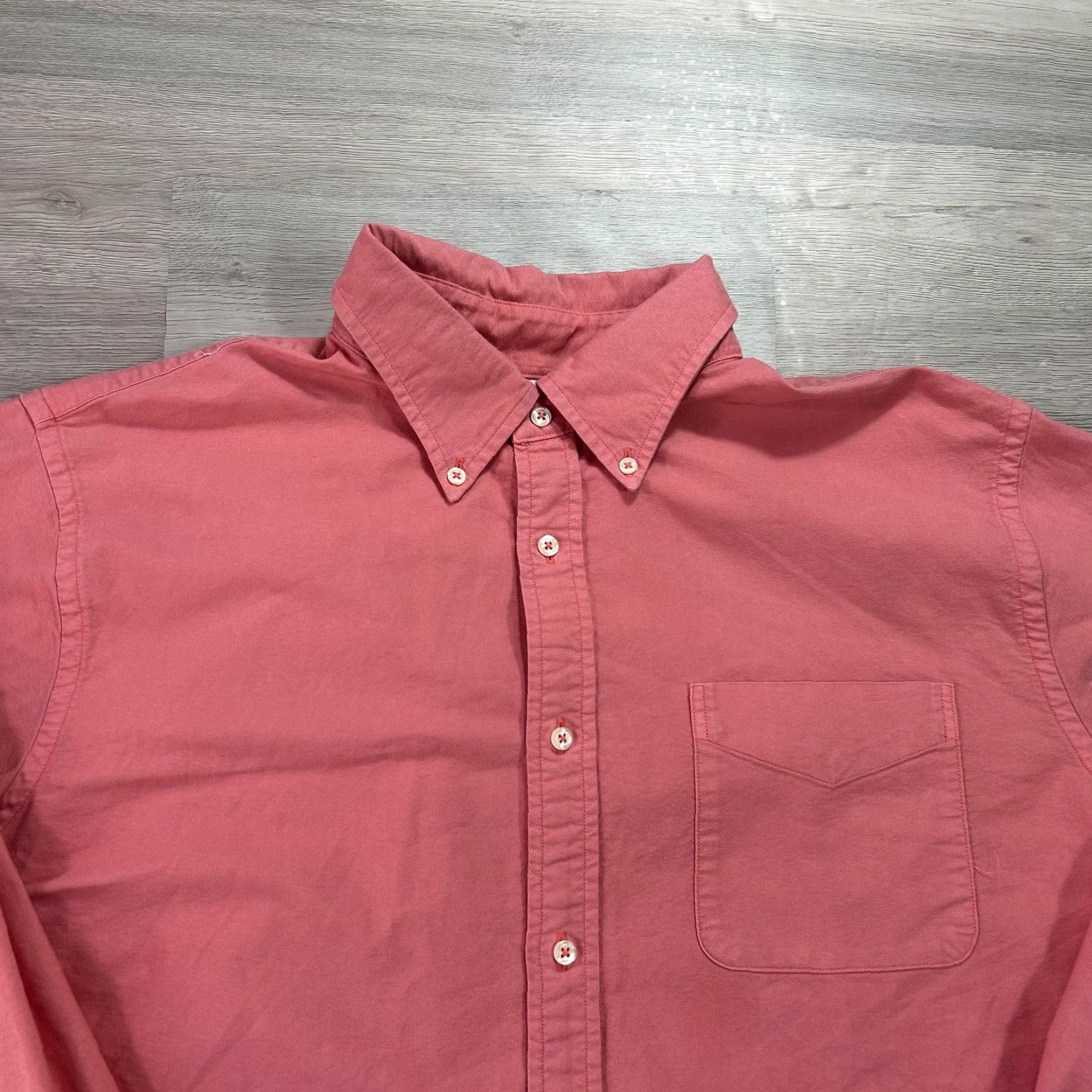 Brooks Brothers Brooks Brothers Shirt Mens Large Pink Solid Long Sleeve Button Up Cotton Casual Size US L / EU 52-54 / 3 - 4 Thumbnail