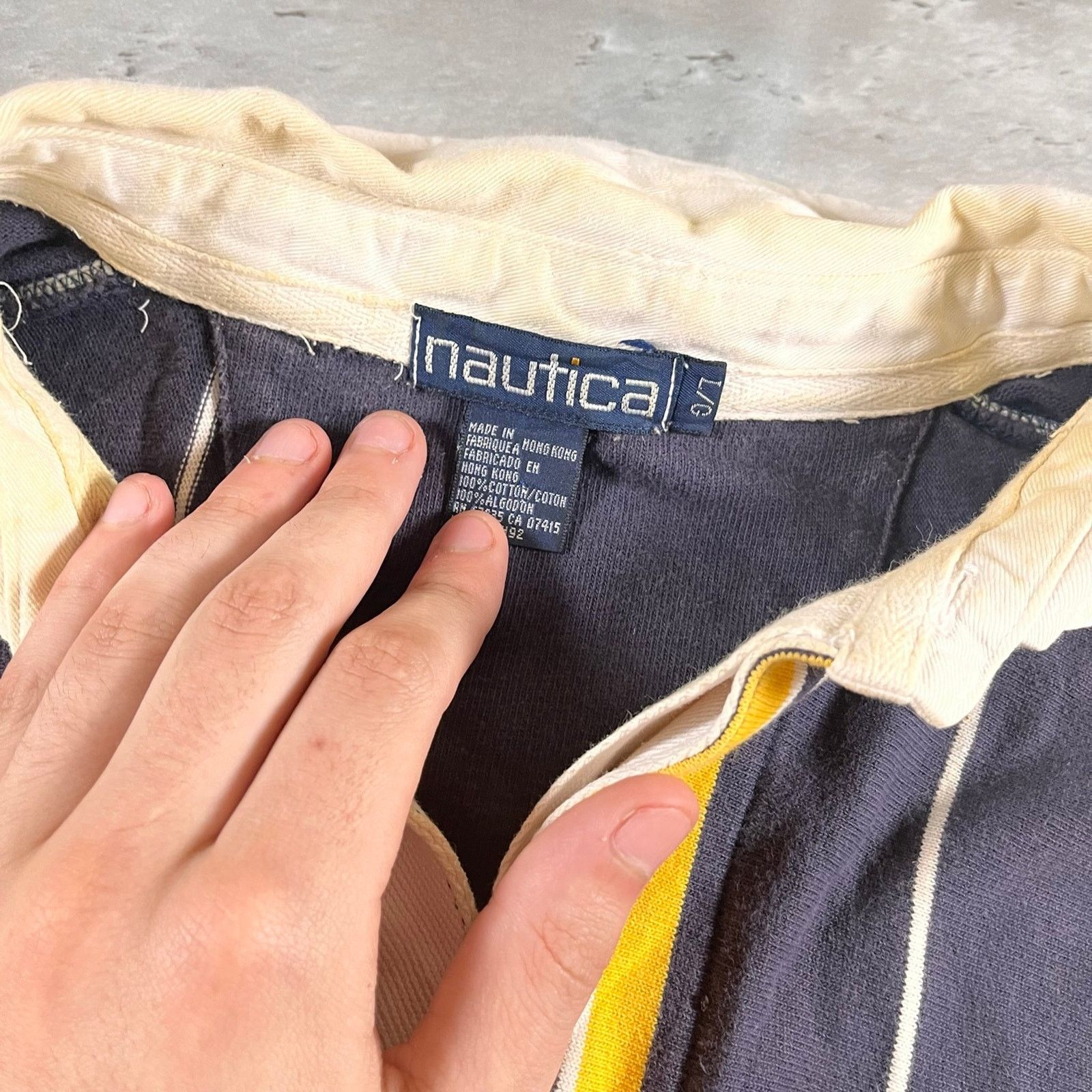 Nautica Vintage polo rugby, long sleeve shirt Size US L / EU 52-54 / 3 - 2 Thumbnail