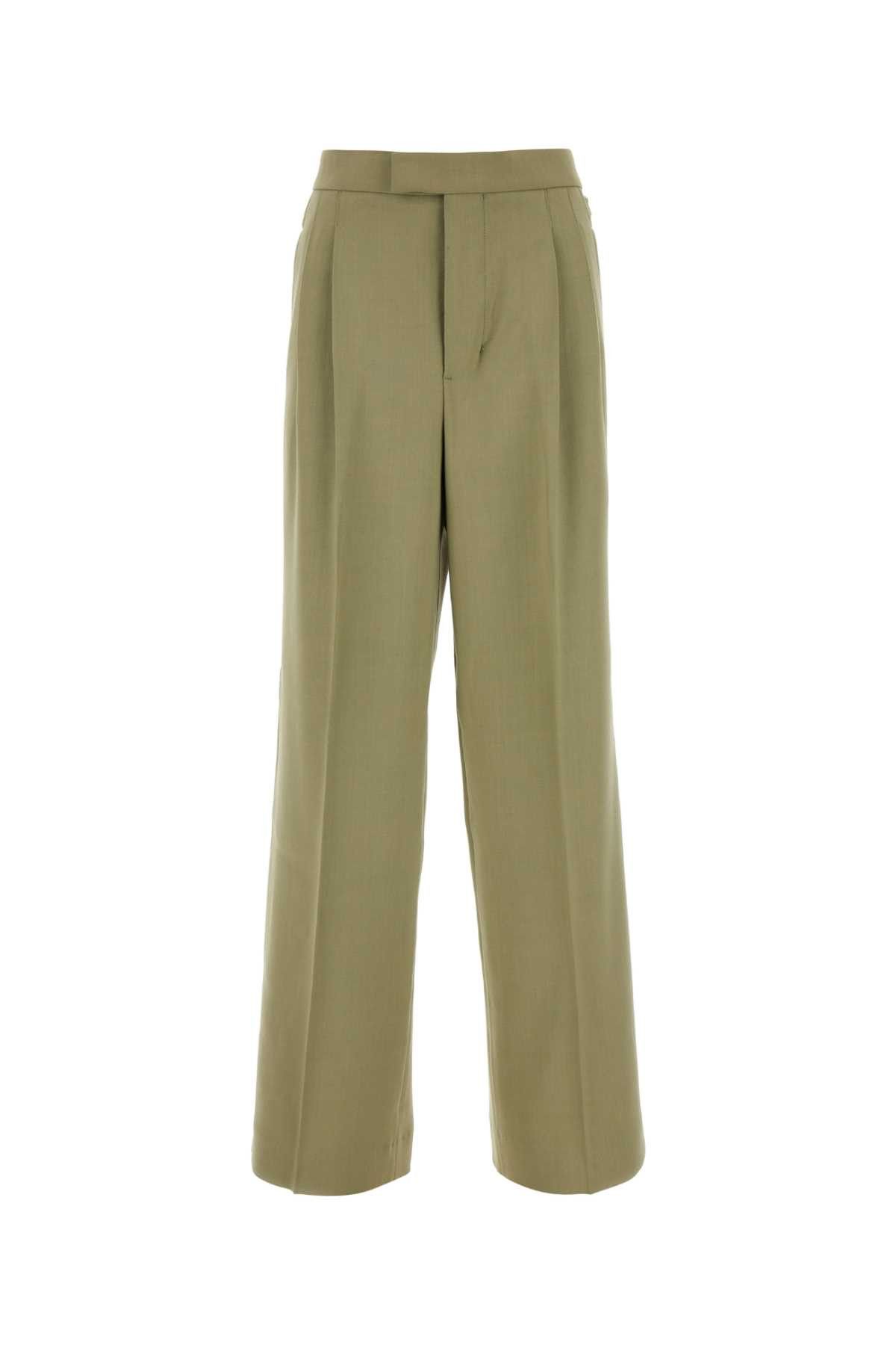 image of Ami Green Viscose Blend Pant, Women's (Size 26)
