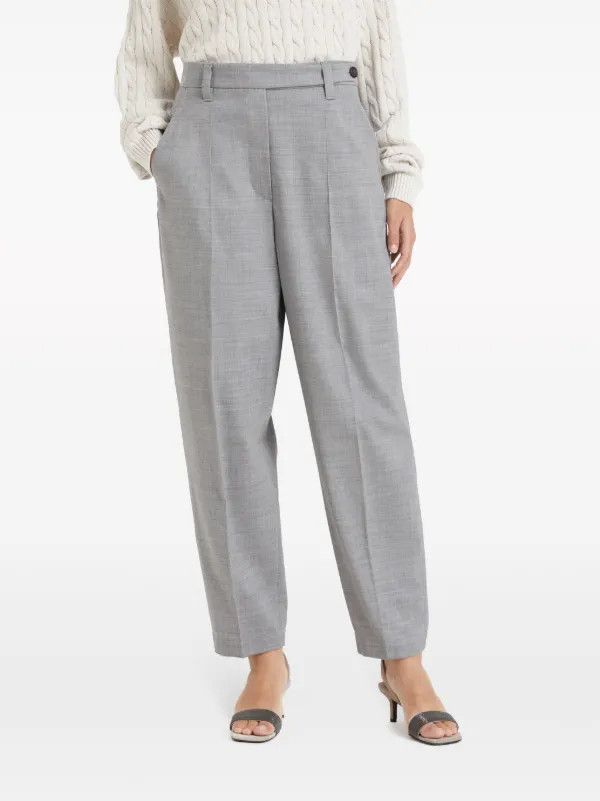 Brunello Cucinelli o1la1rc1a0425 Pants in Light Grey Size 27" / US 4 / IT 40 - 2 Thumbnail