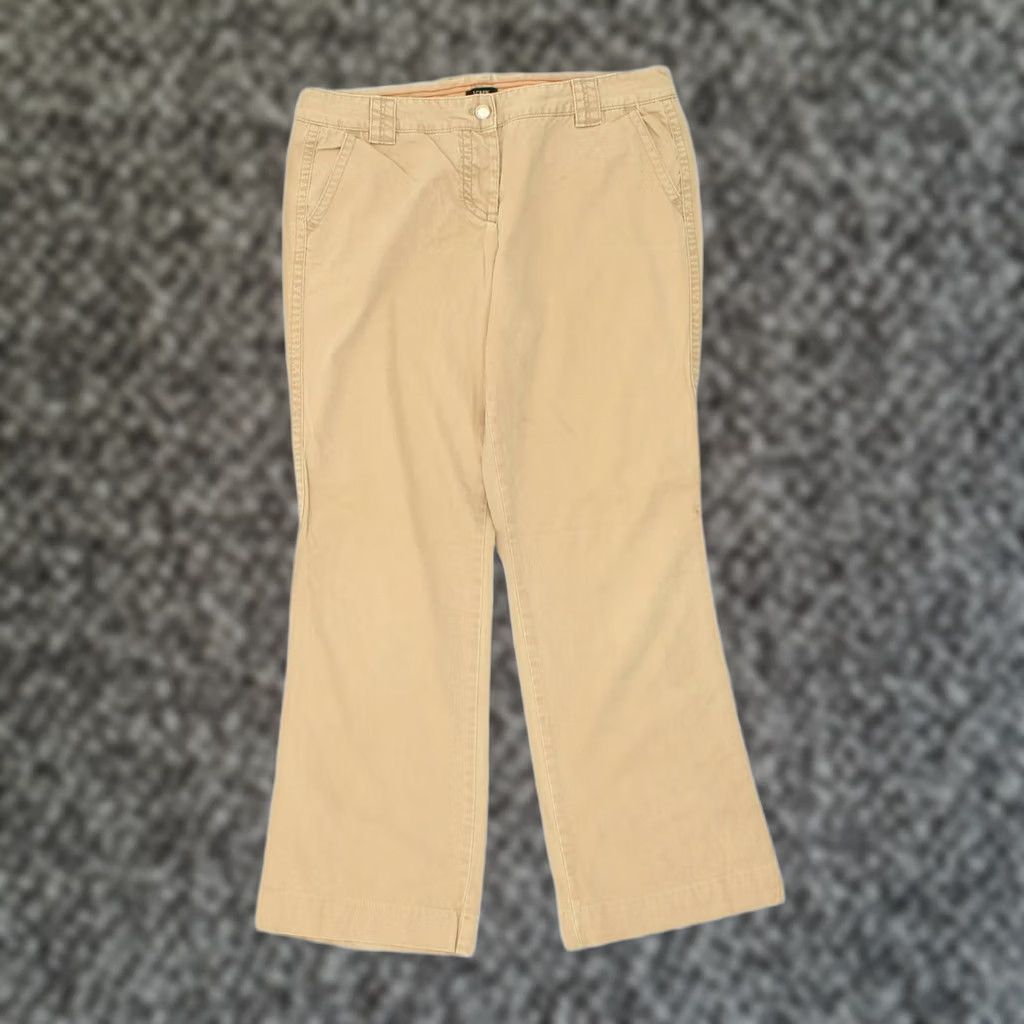 J.Crew J. CREW Womens Beige Chino Trousers US 10 Large W33 L30 Straight Low Waist Size 36" / US 14 / IT 50 - 1 Thumbnail