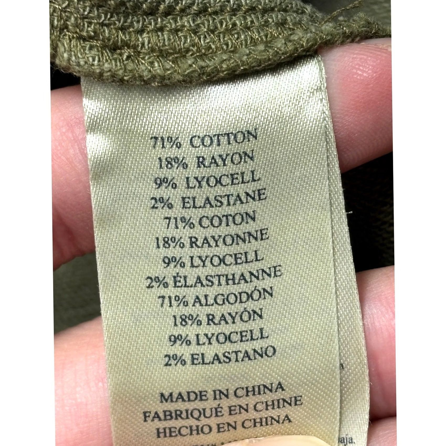 Faherty Faherty Women Olive Green Twill Stretch Patch Pocket Pants WBS2330-MYO 25x30 Size 42" / US 20 - 5 Thumbnail