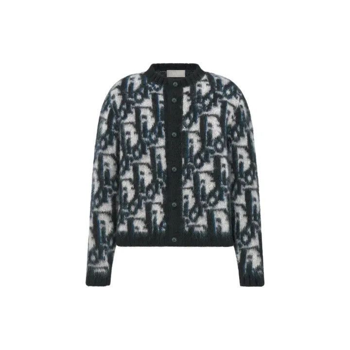 Dior Dior Blue Printed Long Sleeve Knitwear 0079-2507 Size US XS / EU 42 / 0 - 2 Thumbnail