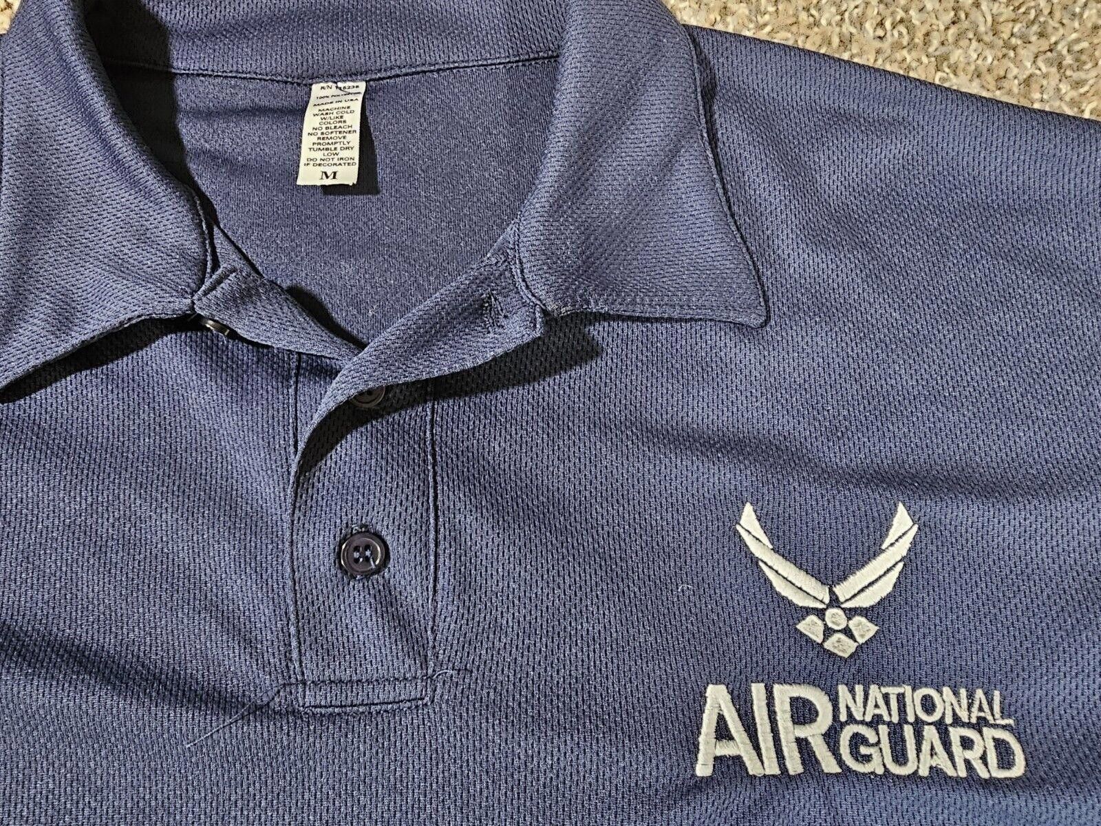 Designer Air National Guard GoANG blue MED polo USA MADE Seam Issue Size US M / EU 48-50 / 2 - 3 Thumbnail