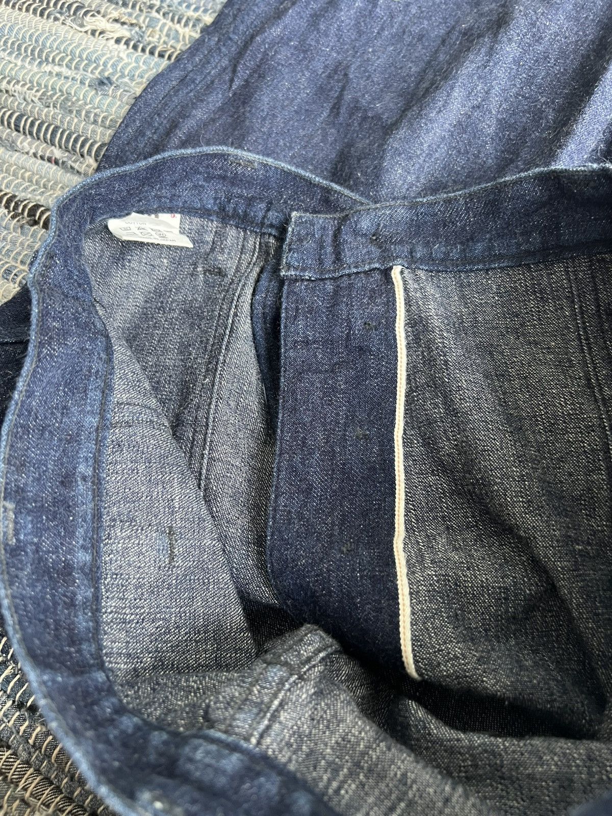 Momotaro Jeans Vintage USN Fatigue Indigo Selvaged Denim Baker Pants Jeans Size US 33 - 6 Thumbnail