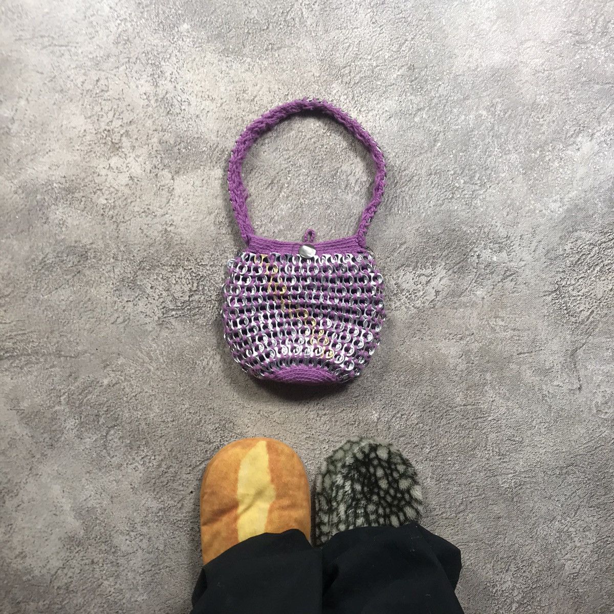 Vintage Vintage 90s Beaded Shoulder Bag Y2K Japanese Avant Garde OS Size ONE SIZE - 1 Thumbnail