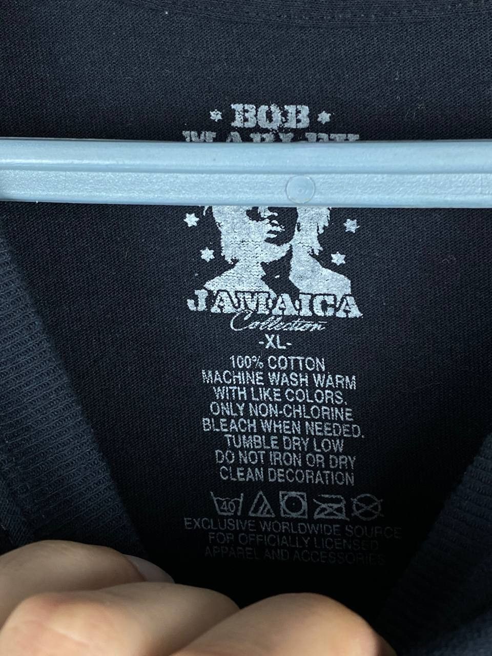 Bob Marley × Vintage × Zion Rootswear Vintage Y2K Bob Marley Big Print Zion Black T-Shirt Size US XL / EU 56 / 4 - 5 Thumbnail