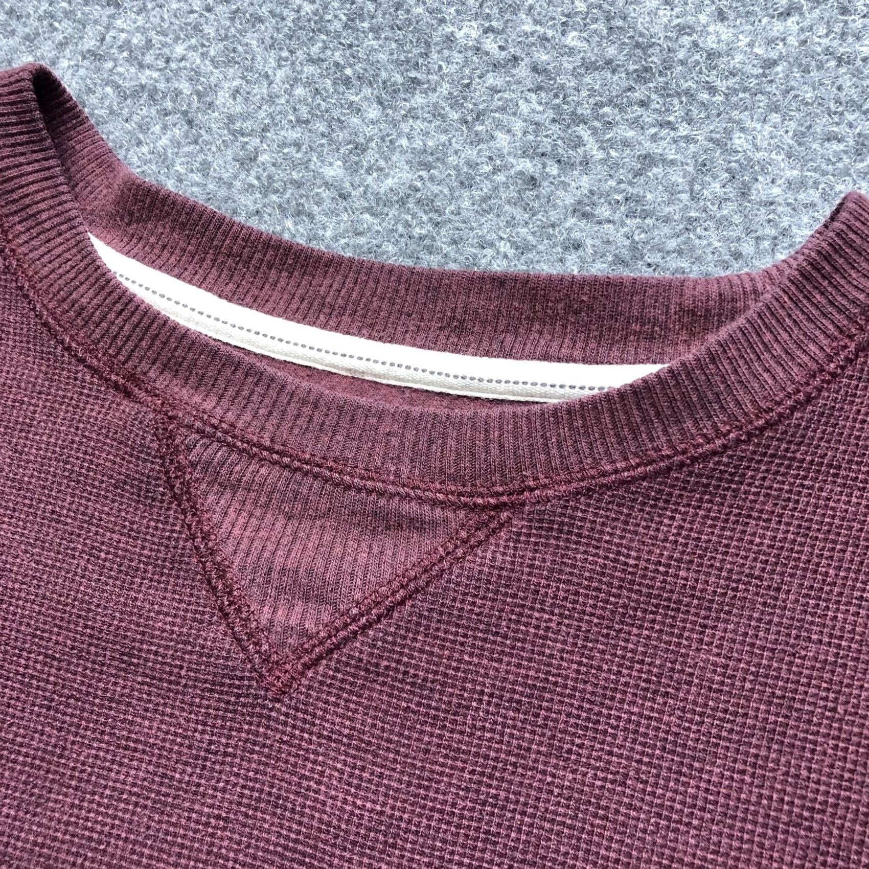 Faded Glory Faded Glory Sweatshirt Mens XL Red Thermal Knit Crewneck Pullover Shirt Casual Size US XL / EU 56 / 4 - 5 Thumbnail
