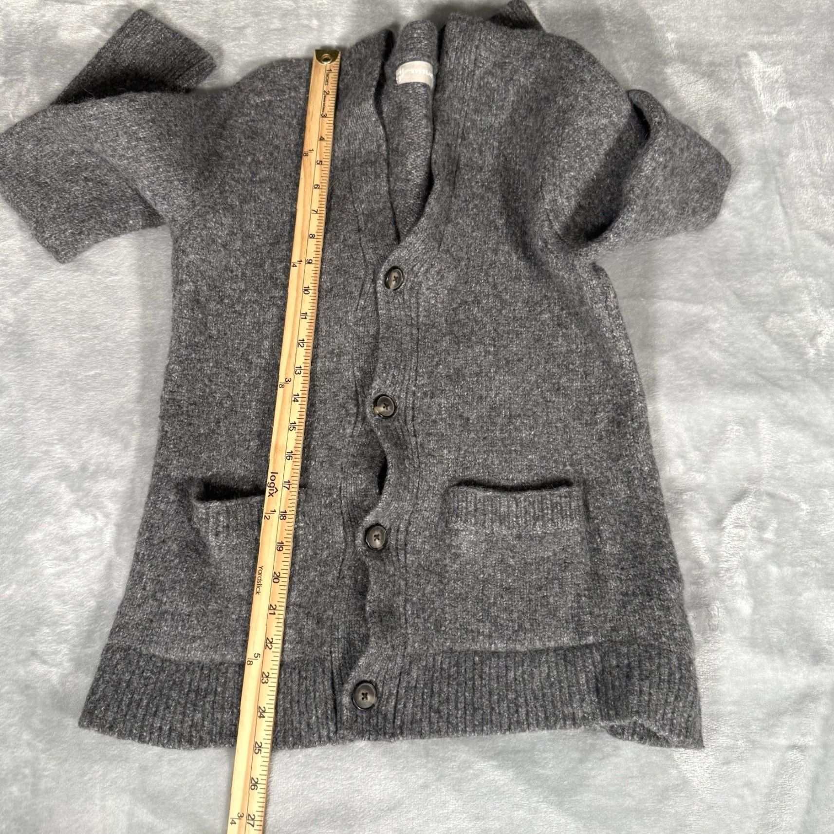 Everlane Everlane Cardigan Sweater Womens L Slim Fit Wool Alpaca Blend Knit Gray Size L / US 10 / IT 46 - 6 Thumbnail