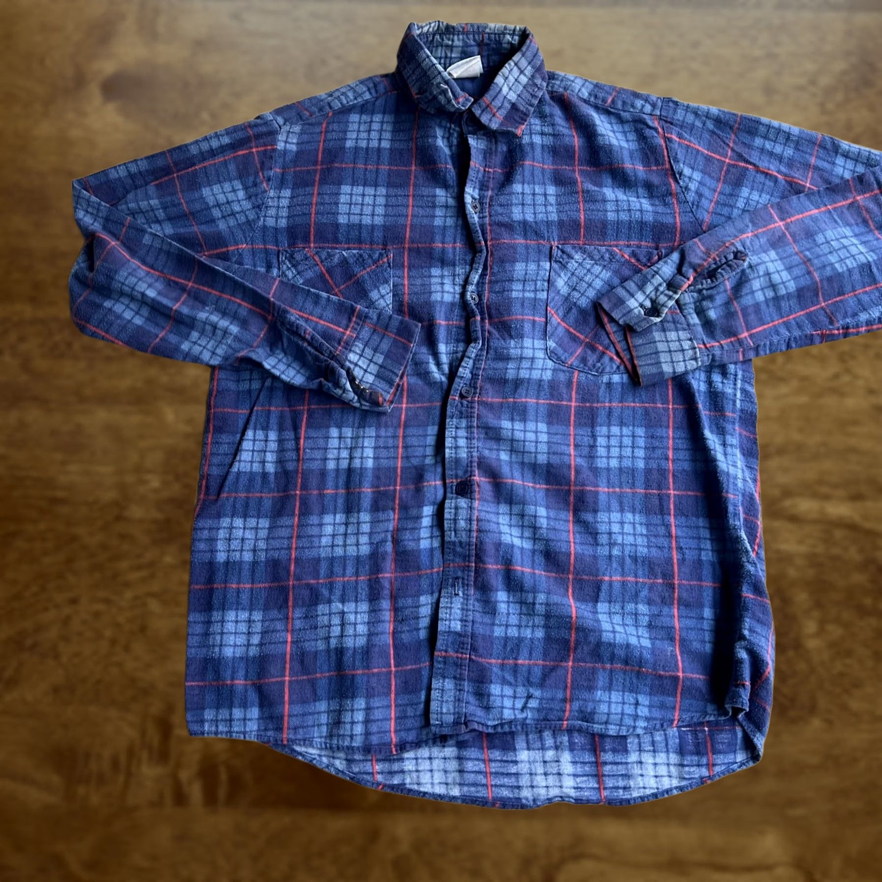 Vintage VINTAGE Ozark Trail Shirt Mens L Blue Plaid Flannel Long Sleeve Button-Up Size US L / EU 52-54 / 3 - 1 Thumbnail
