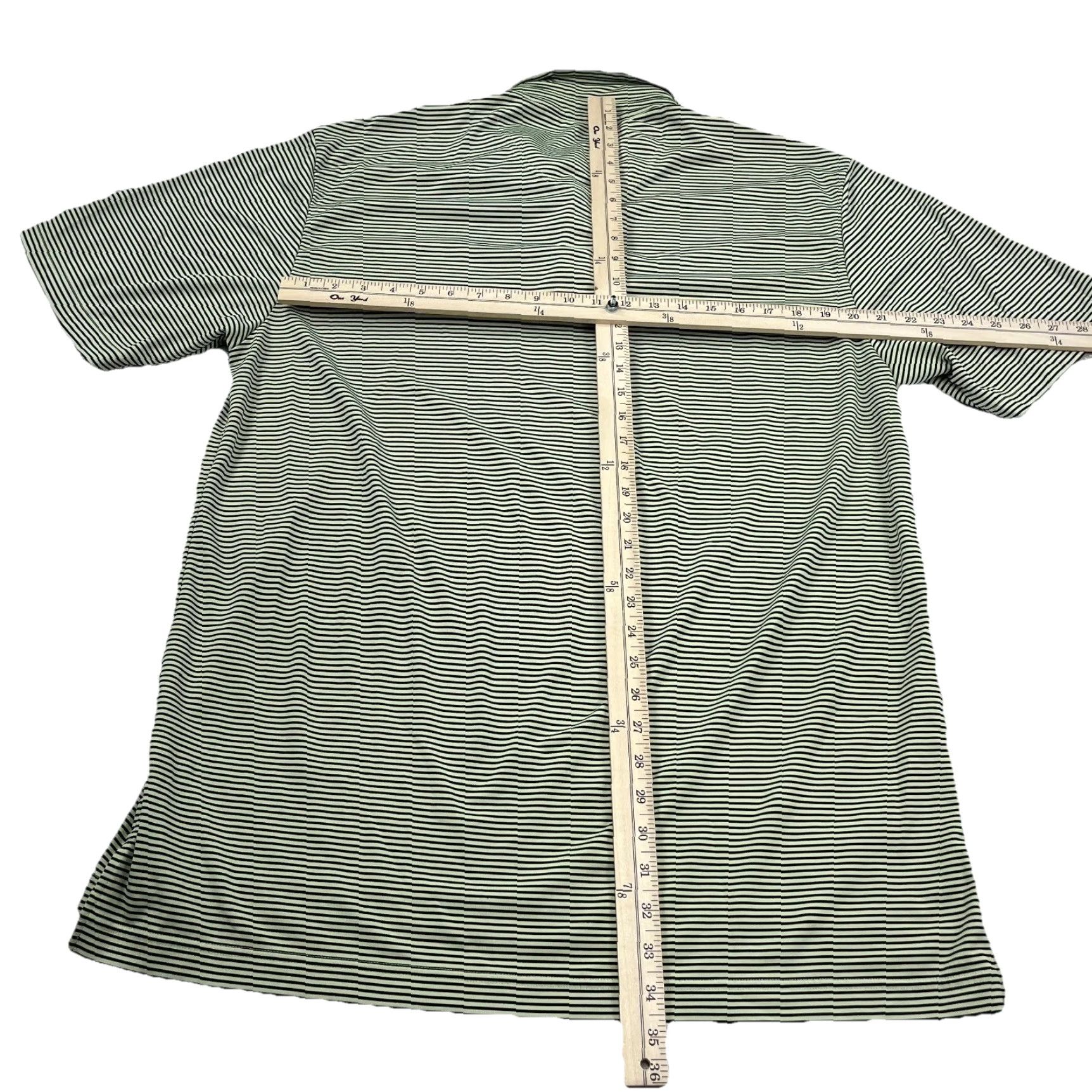Vintage Straight Down Polo Shirt Men XL Yellow Black Striped Performance Golf Club Adult Size US XL / EU 56 / 4 - 7 Thumbnail