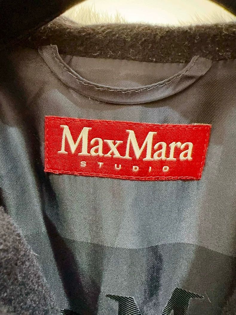 Max Mara Max Mara Mango Black Fox Fur Collar Coat Size S / US 4 / IT 40 - 3 Thumbnail