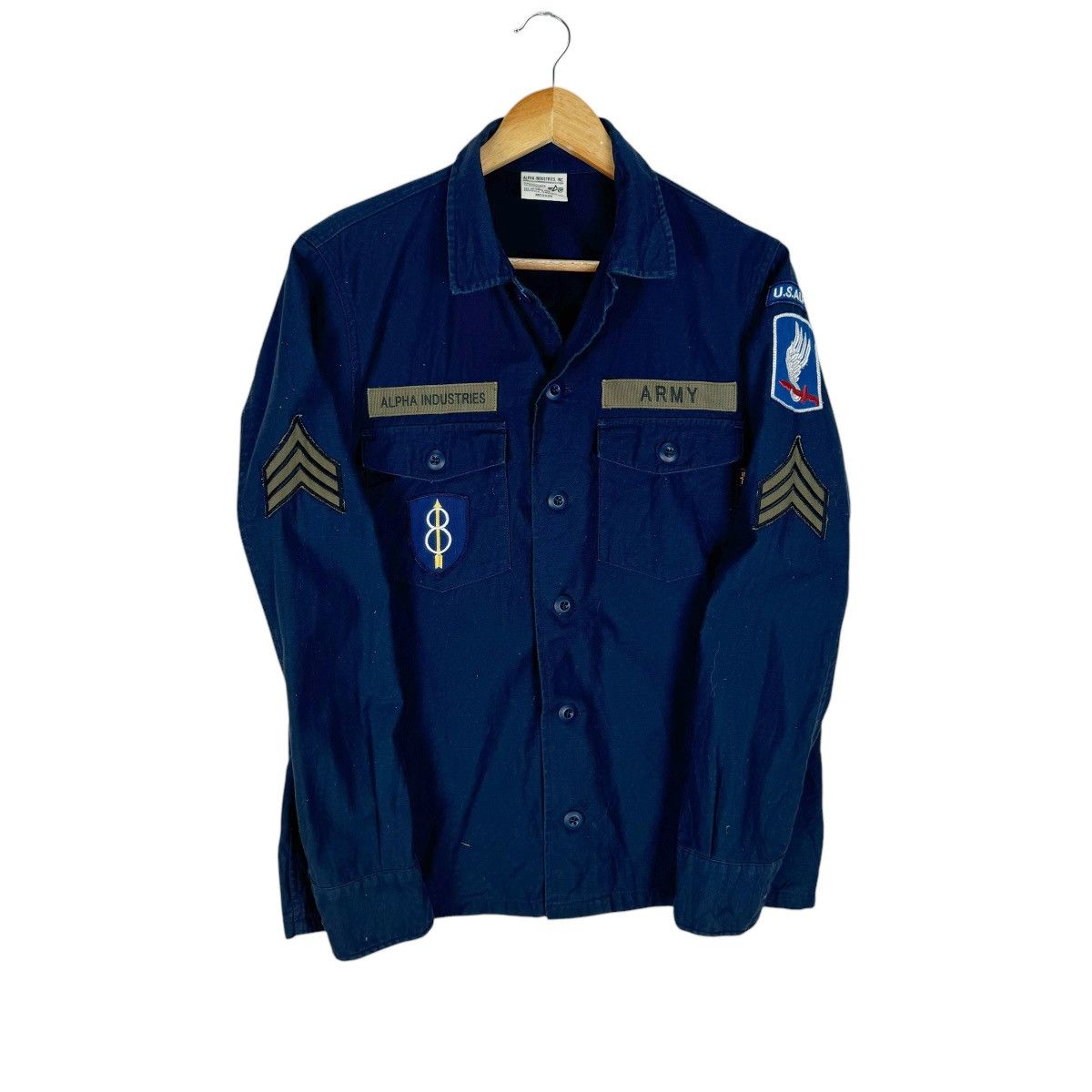 Alpha Industries × Vintage ☀️ALPHA INDUSTRIES PATCH BUTTON SHIRTS Size US M / EU 48-50 / 2 - 1 Thumbnail