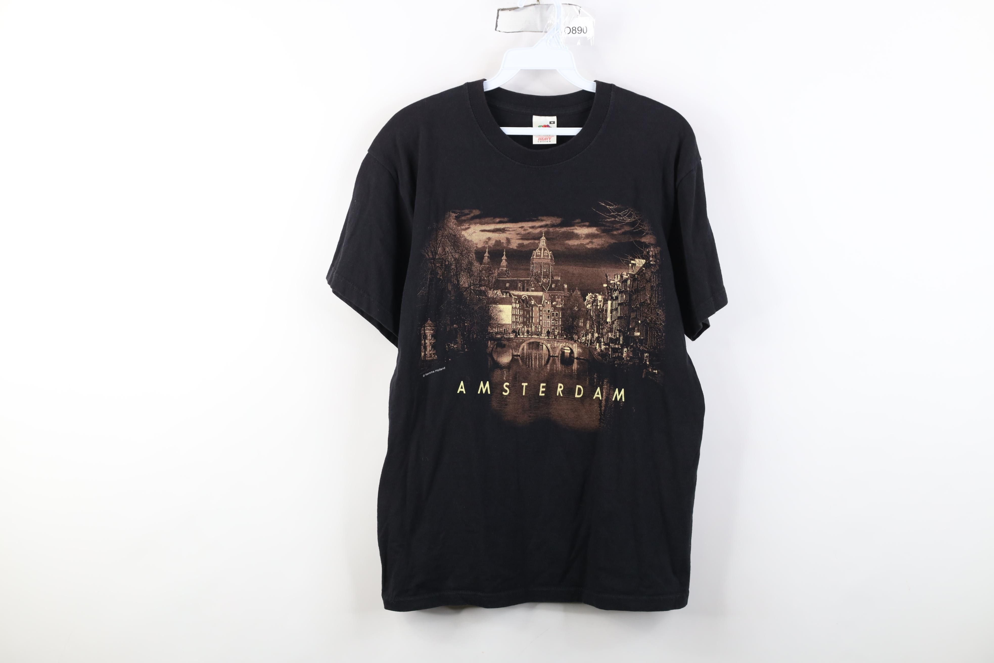Vintage Vintage Y2K Streetwear Holland Amsterdam City T-Shirt Black Size US M / EU 48-50 / 2 - 1 Thumbnail