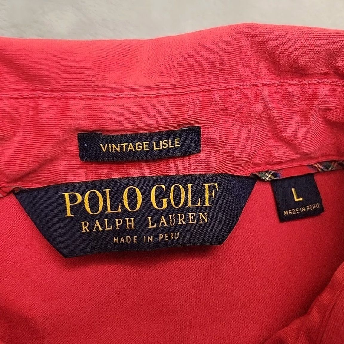 Ralph Lauren VINTAGE Polo Golf Ralph Lauren Shirt Mens L Red Lisle 100% Pima Cotton Casual Size US L / EU 52-54 / 3 - 4 Thumbnail