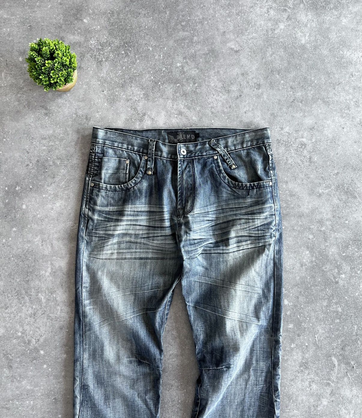 Vintage Vintage y2k BootCut Denim Pants Opium Avant Garde 00s Size US 36 / EU 52 - 2 Thumbnail