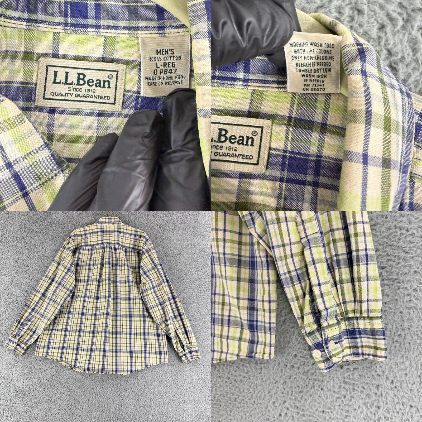 Vintage VINTAGE L.L. Bean Button-Down Shirt Mens Large Yellow Plaid Long Sleeve Cotton Shirt Mens Large Yellow Plaid Button-Up Cotton Size US L / EU 52-54 / 3 - 8 Thumbnail
