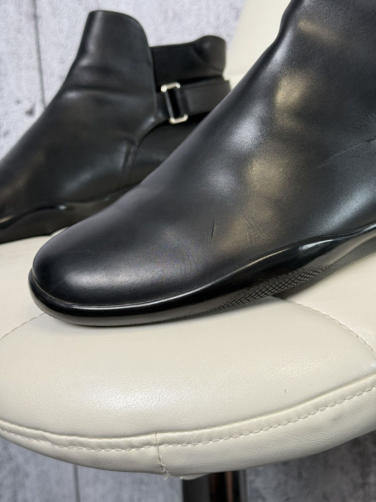 Prada Prada Sport Leather Ankle Boots Strap Men’s Chelsea Shoes Size US 11 / EU 44 - 3 Thumbnail