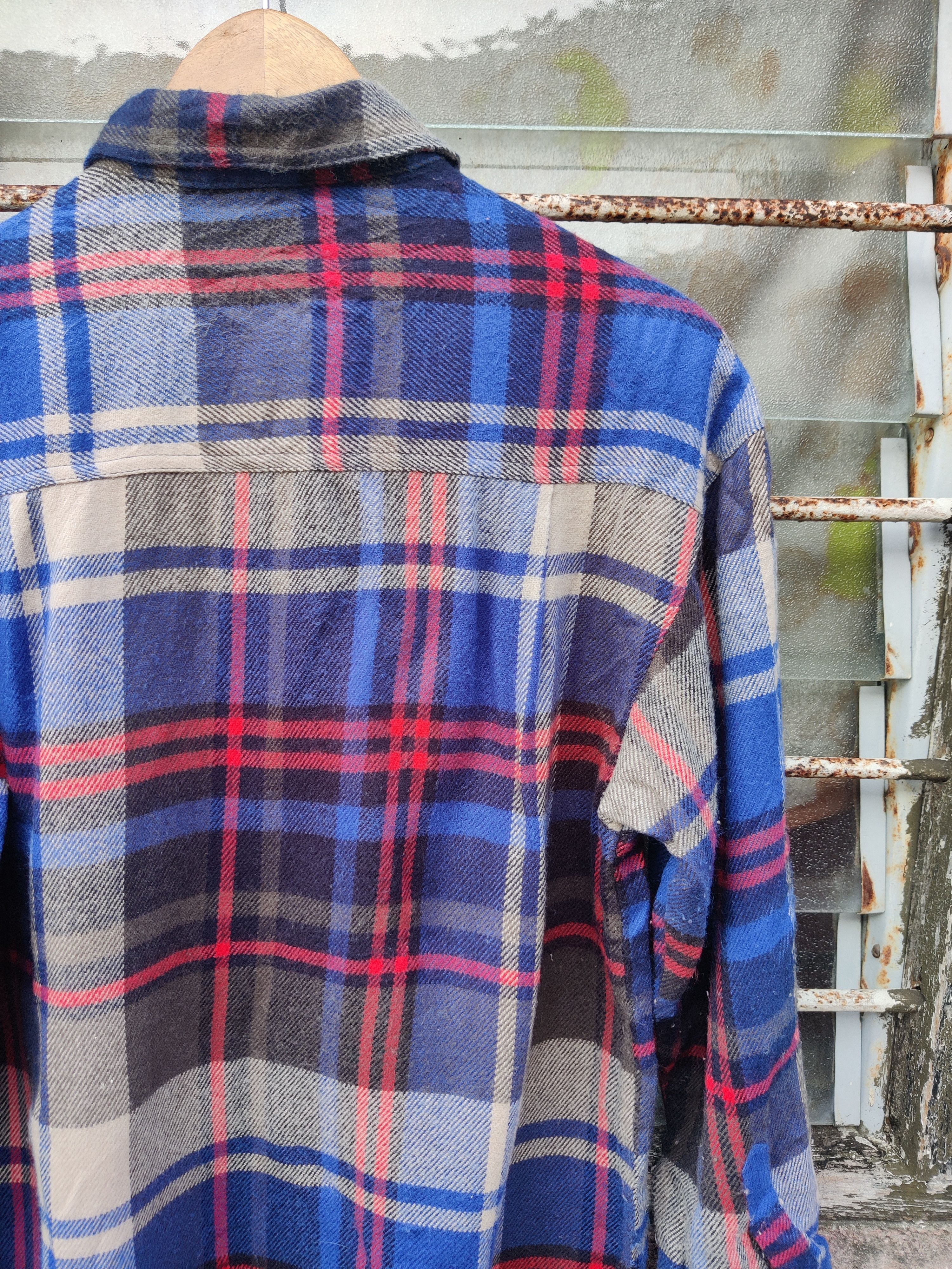 Vintage Vintage Lafon 27 Double Pocket Checkers Flannel Shirt Size US M / EU 48-50 / 2 - 5 Thumbnail