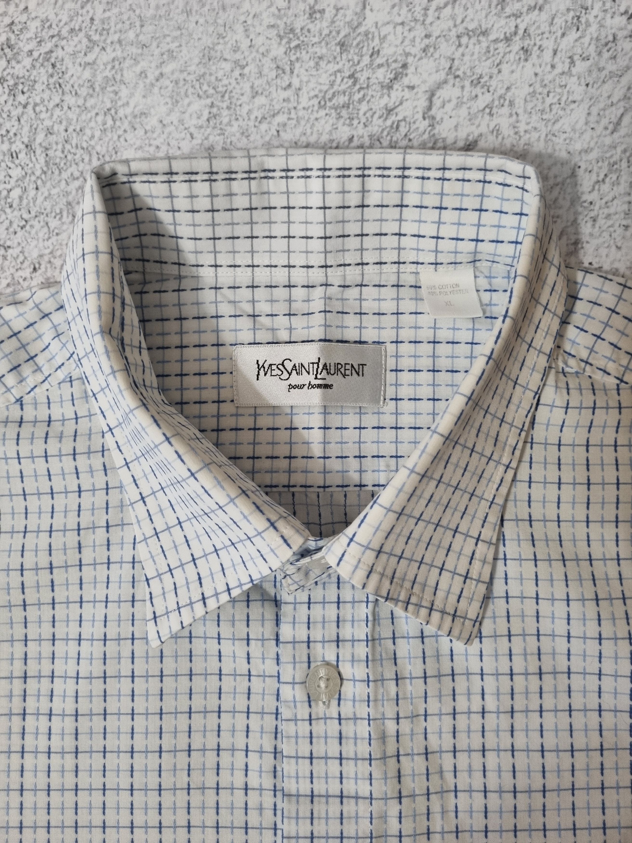 Vintage Vintage Yves Saint Laurent Short Sleeve Shirt Size US XL / EU 56 / 4 - 7 Thumbnail