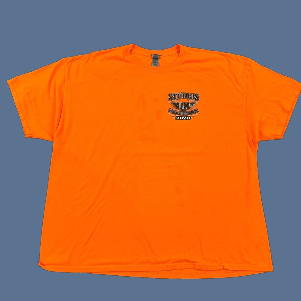 Gildan VINTAGE Sturgis Black Hills Rally Shirt Mens 3XL Orange Short Sleeve Motorcycle Biker Size US XXL / EU 58 / 5 - 1 Thumbnail